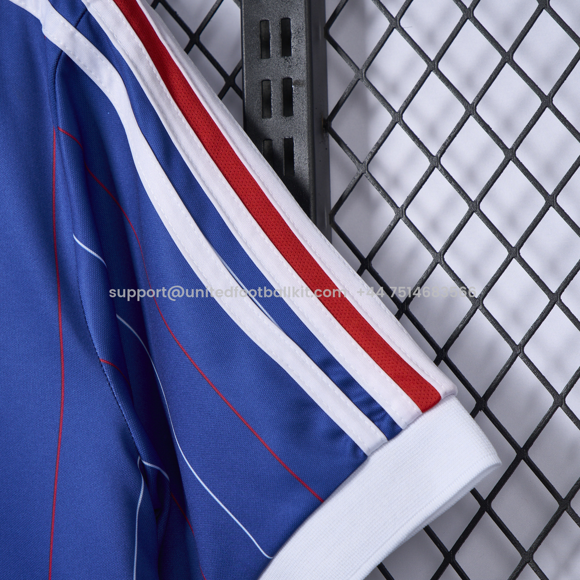 Unitedfootballkit.com | Retro France 1982 Home Stadium Jersey -Customize Name, Number and Patch | Worldwide Shipping