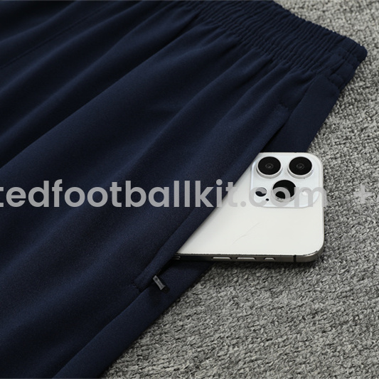 Unitedfootballkit.com | Marseille 24-25 Kids Long Sleeve Training Set - Royal Blue -Customize Name, Number and Patch | Worldwide Shipping