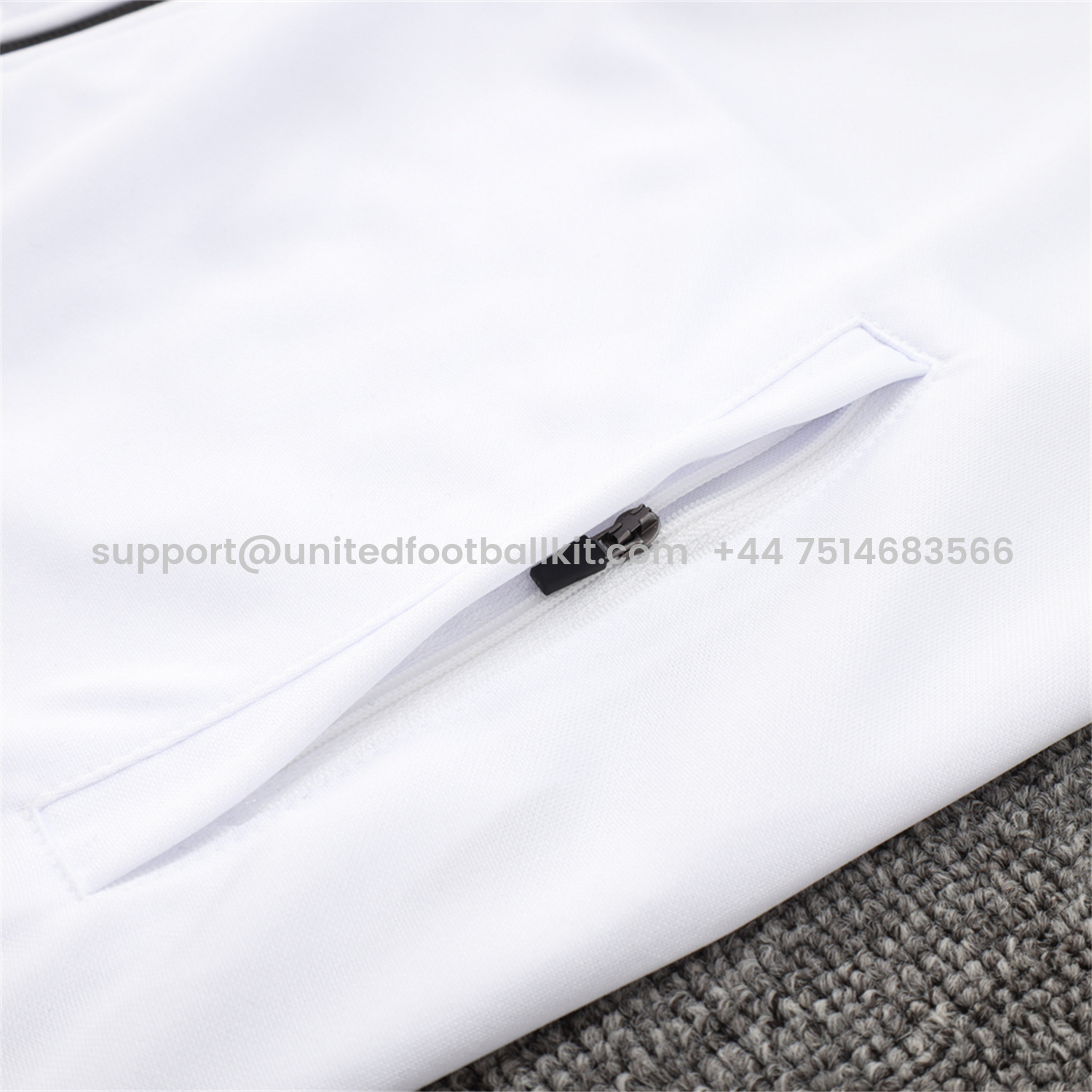 Unitedfootballkit.com | Corinthians 25-26 Jacket Training Tracksuit - White Jackets & Black Pants -Customize Name, Number and Patch | Worldwide Shipping