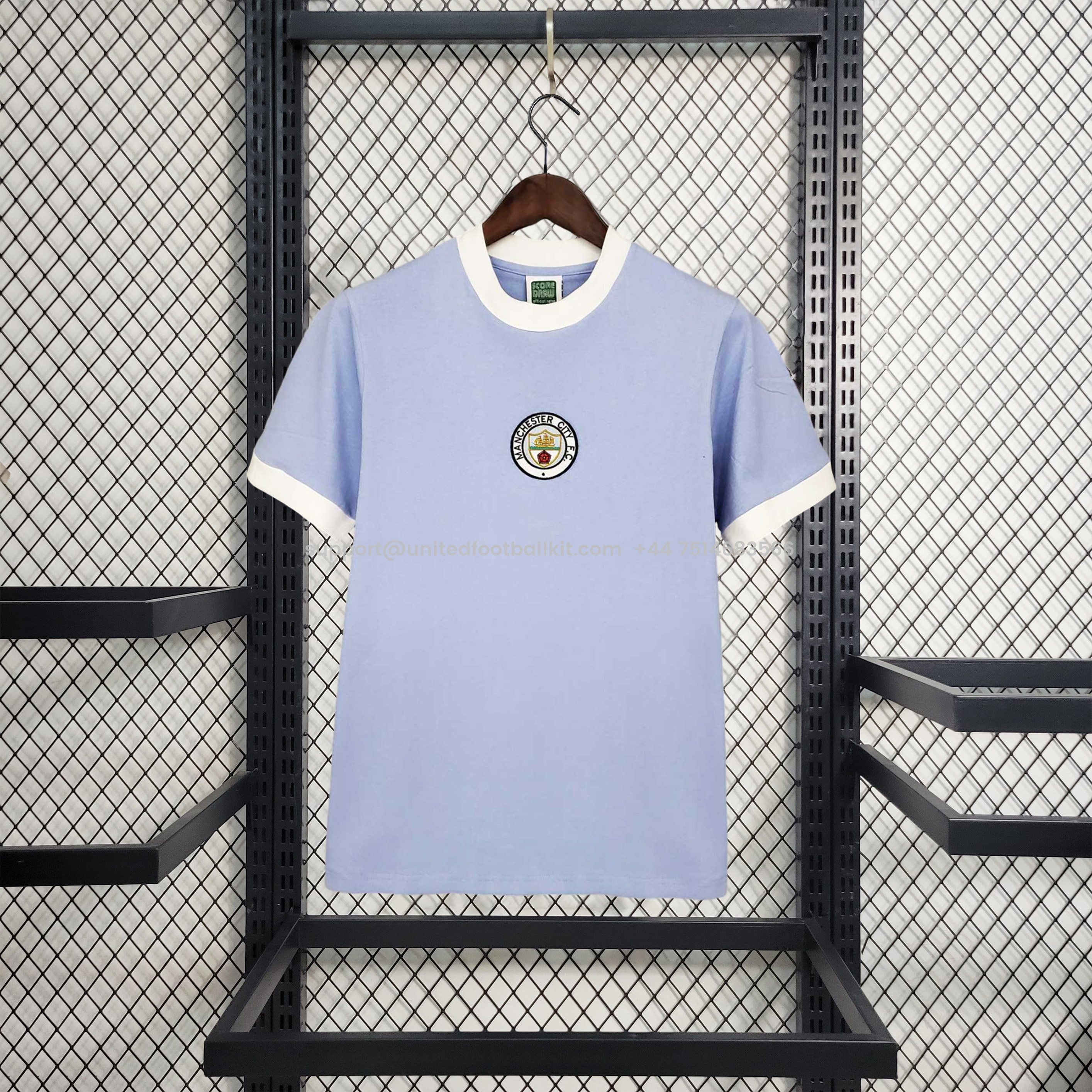 Unitedfootballkit.com | Retro Manchester City 1971-74 Home Jersey -Customize Name, Number and Patch | Worldwide Shipping
