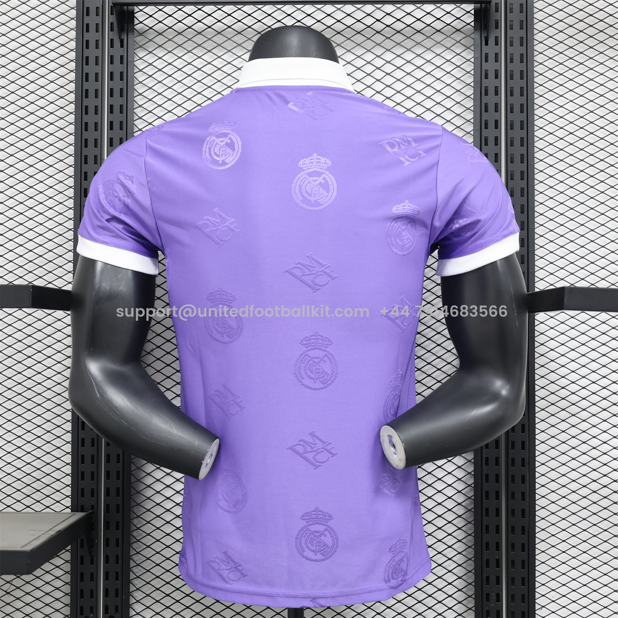 Unitedfootballkit.com | Real Madrid 24-25 Purple LOGO Special Edition Jersey - Player Version -Customize Name, Number and Patch | Worldwide Shipping