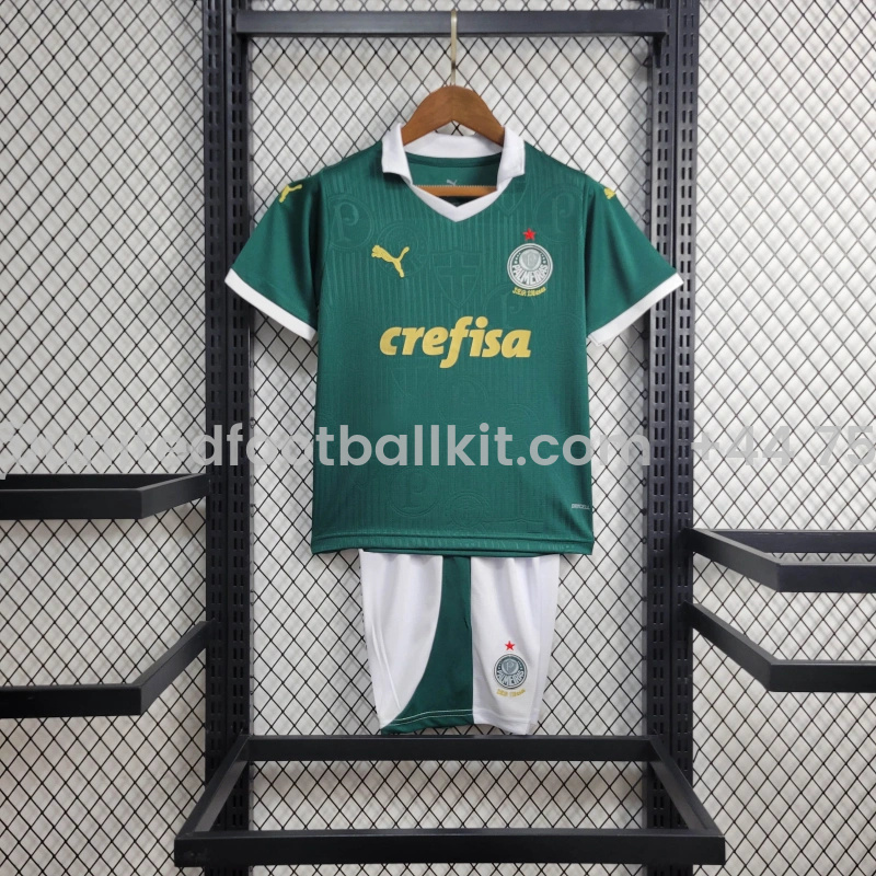 Unitedfootballkit.com | Palmeiras 2024 Home Stadium Kids Kit -Customize Name, Number and Patch | Worldwide Shipping