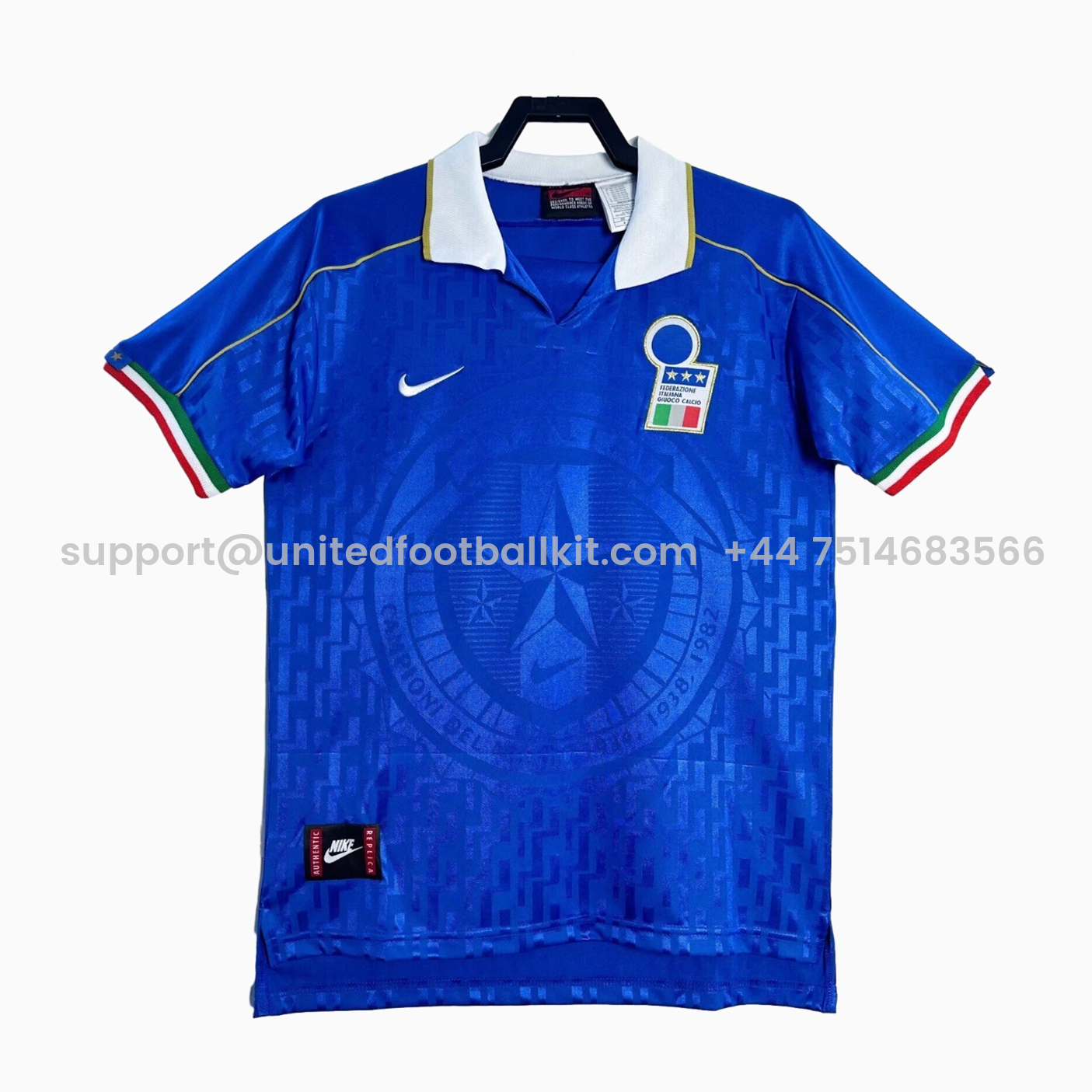 Unitedfootballkit.com | Retro Italy 1995 Home Jersey -Customize Name, Number and Patch | Worldwide Shipping