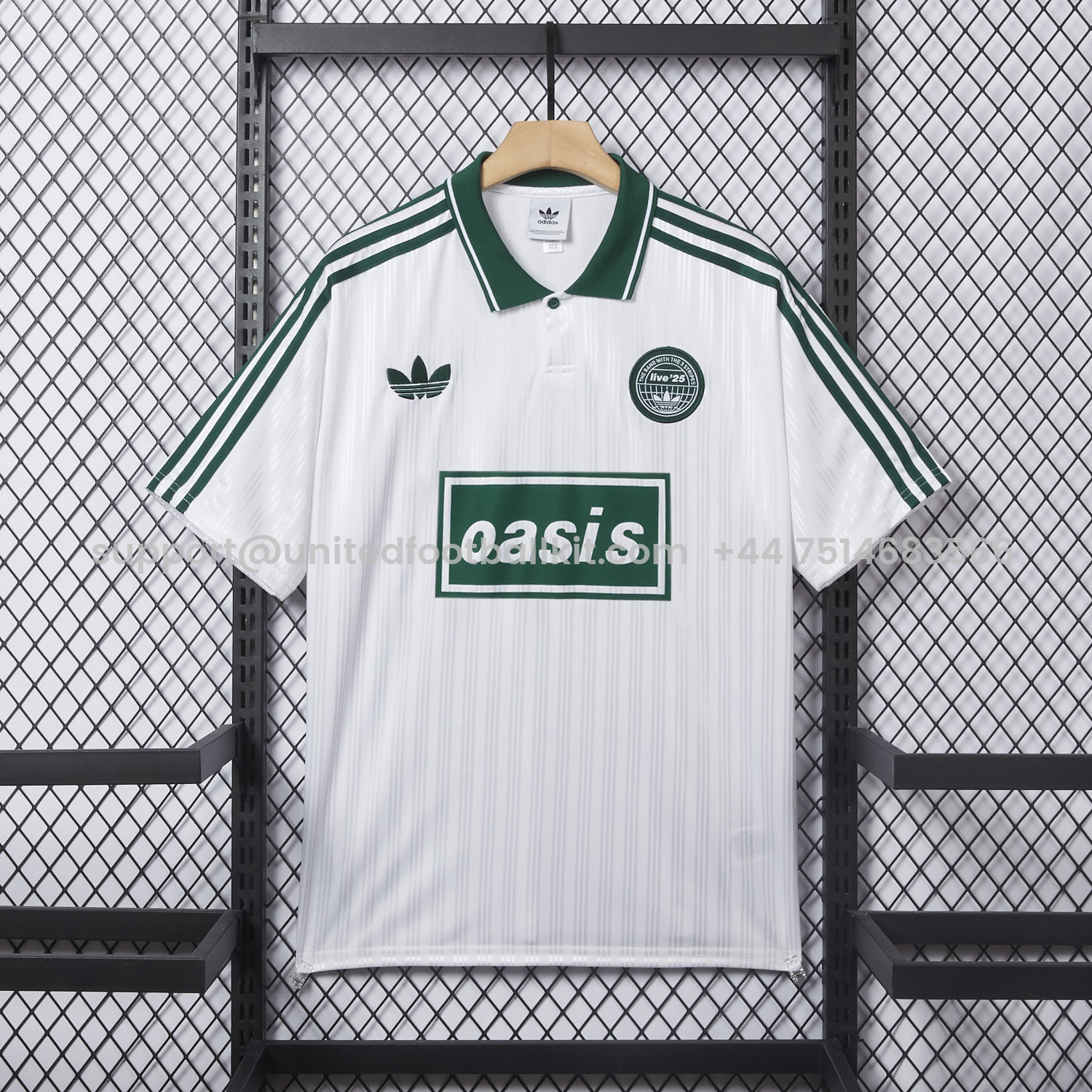 Unitedfootballkit.com | Bohemian 25-26 Oasis Originals Tour Light White Jersey With Number 25 - Fans Version -Customize Name, Number and Patch | Worldwide Shipping
