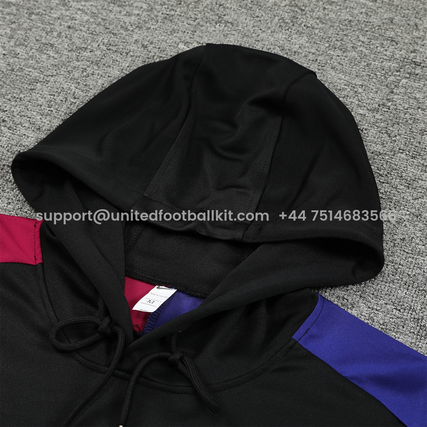 Unitedfootballkit.com | Barcelona 24-25 Training Hoodie Set - Black Hoodie and Black Pants -Customize Name, Number and Patch | Worldwide Shipping
