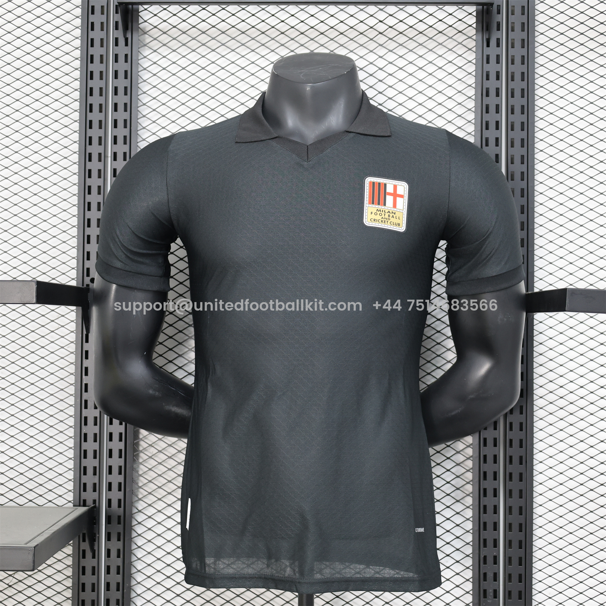 Unitedfootballkit.com | AC Milan 24-25 125th Anniversary Black GK Jersey - Player Version -Customize Name, Number and Patch | Worldwide Shipping