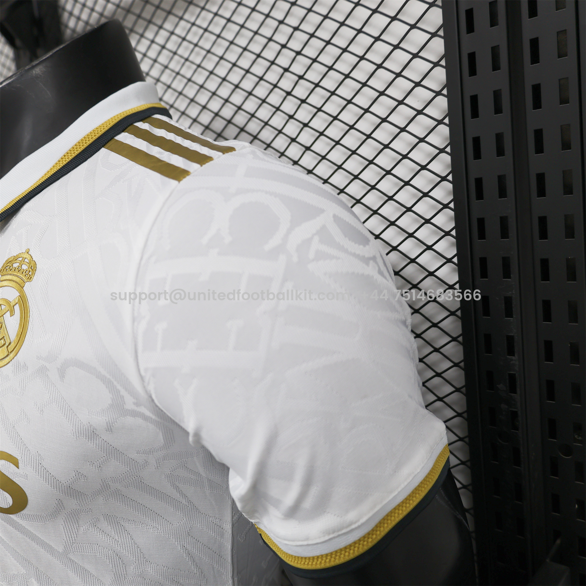 Unitedfootballkit.com | Real Madrid 24-25 White Gold Special Edition Jersey - Player Version -Customize Name, Number and Patch | Worldwide Shipping
