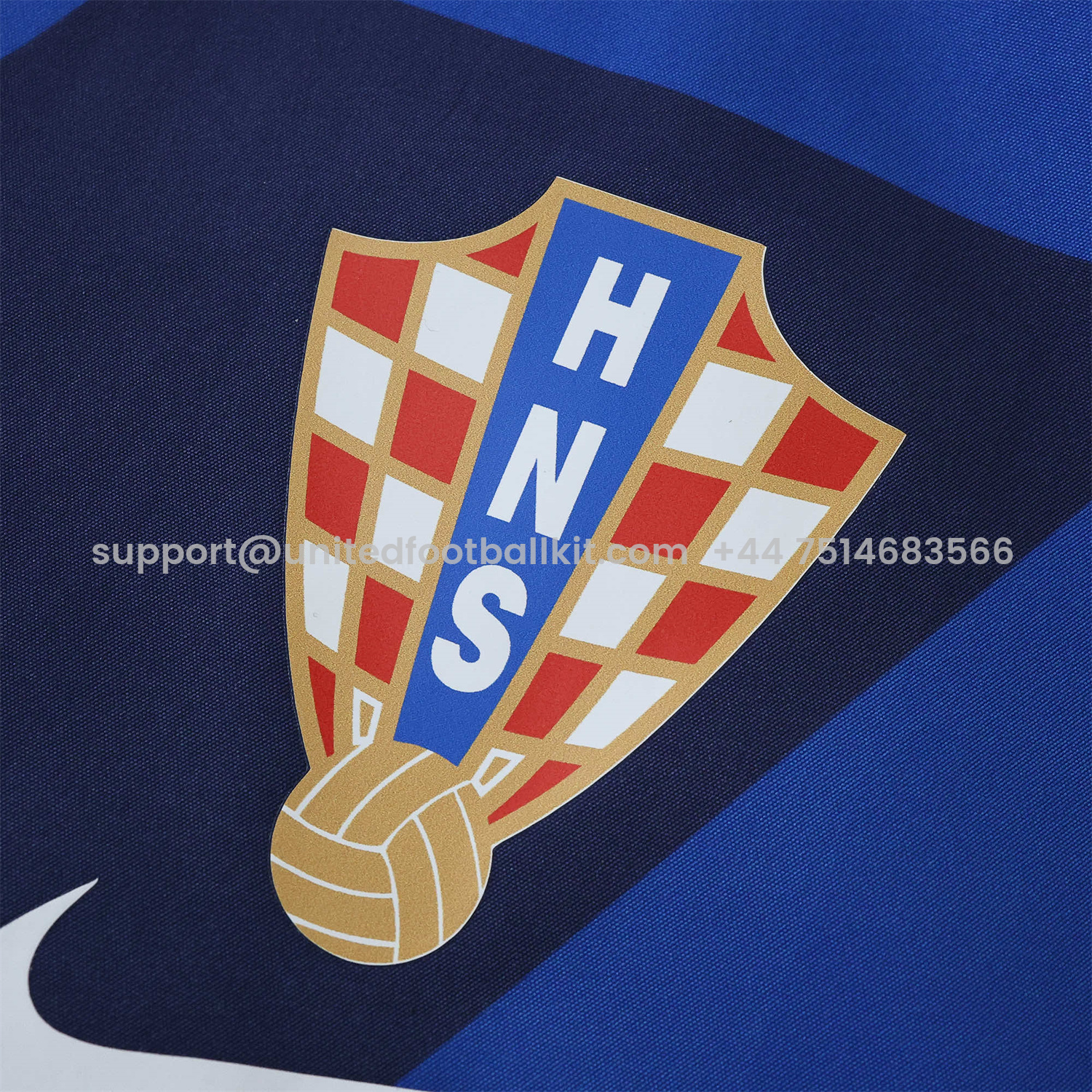 Unitedfootballkit.com | Croatia 24-25 Away Style Double Sided Reversible Windbreaker - Blue -Customize Name, Number and Patch | Worldwide Shipping