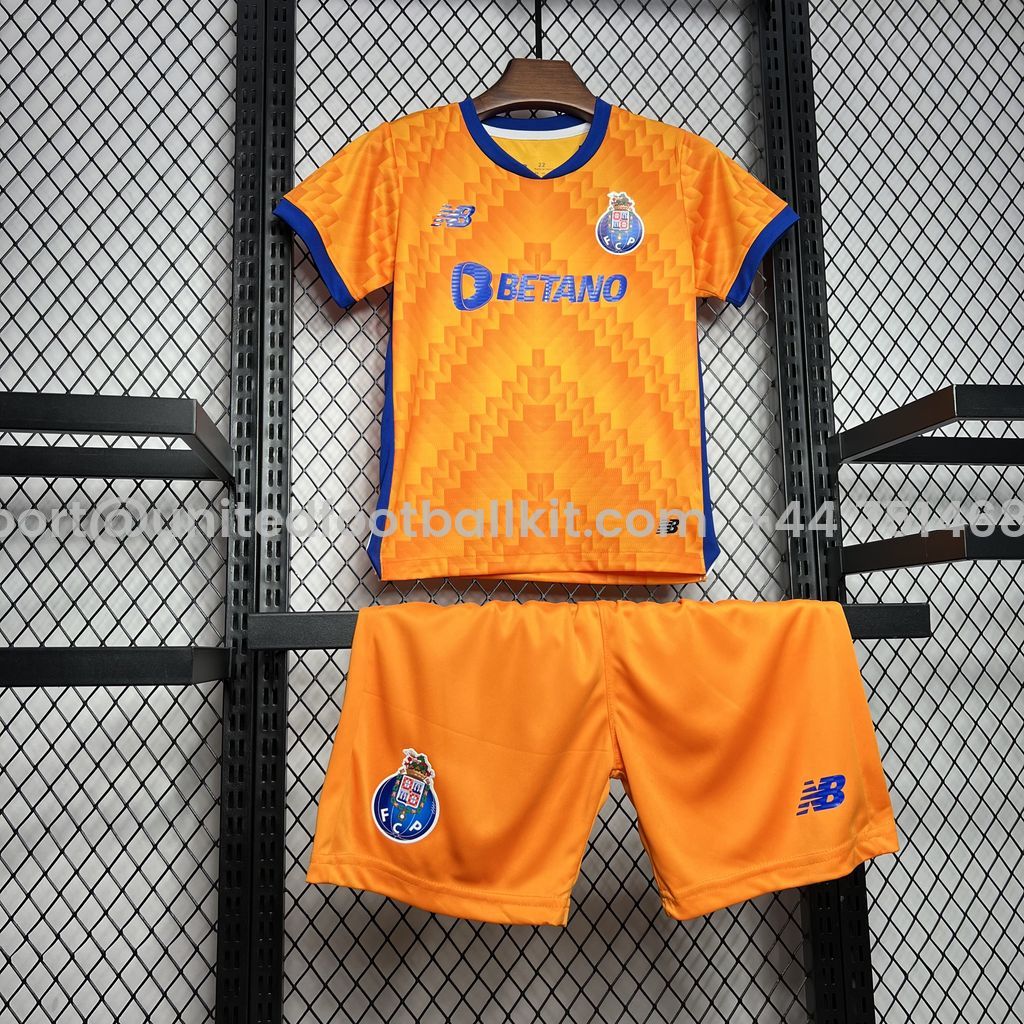 Unitedfootballkit.com | Porto 24-25 Away Kids Kit -Customize Name, Number and Patch | Worldwide Shipping