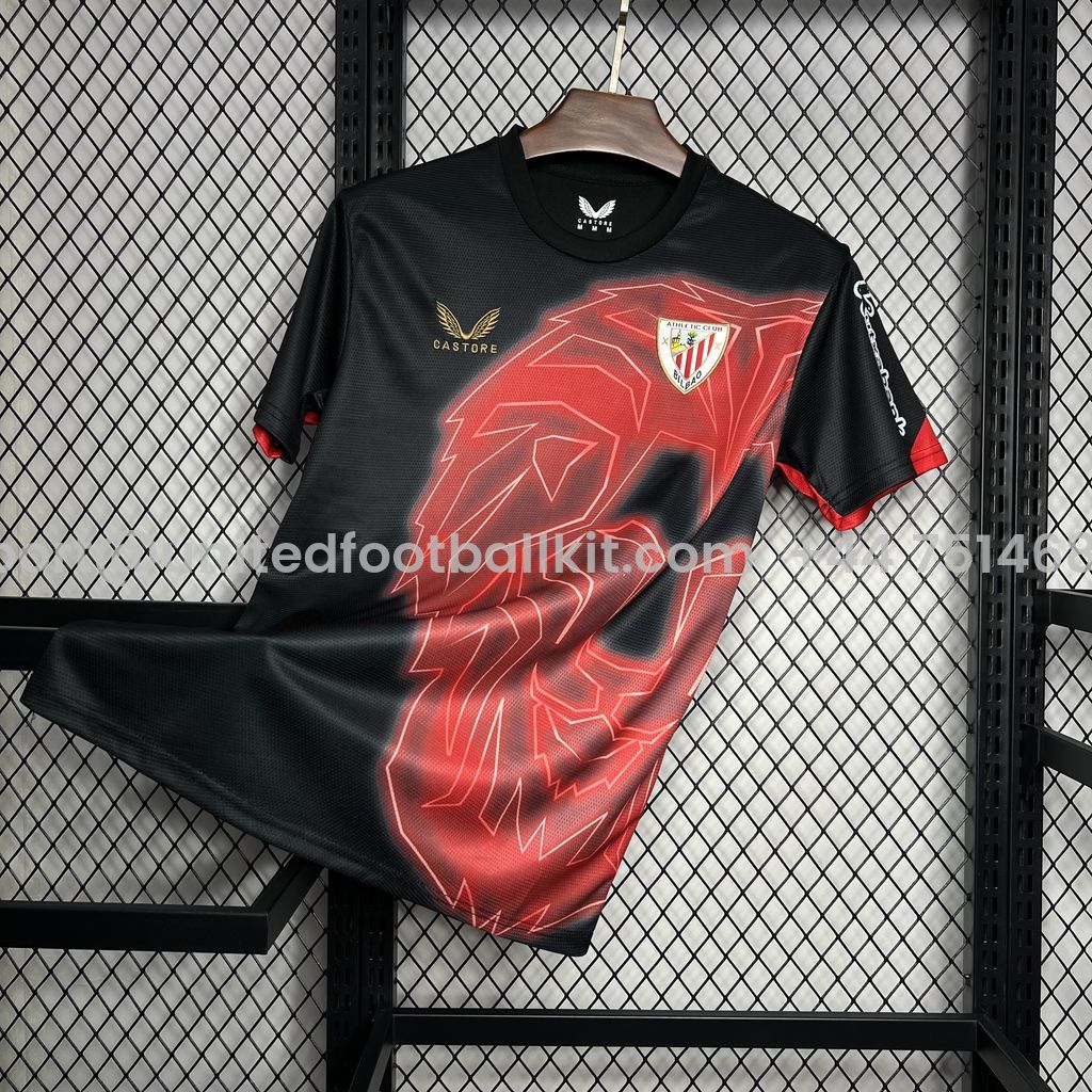 Unitedfootballkit.com | Athletic Bilbao 24-25 Pre-match Training Jersey - Fans Version -Customize Name, Number and Patch | Worldwide Shipping