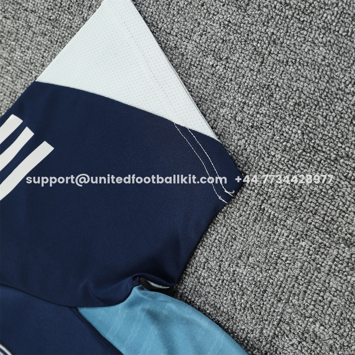 Unitedfootballkit.com | Arsenal 25-26 Short-Sleeve Training Set - Deep Blue Top & Shorts -Customize Name, Number and Patch | Worldwide Shipping