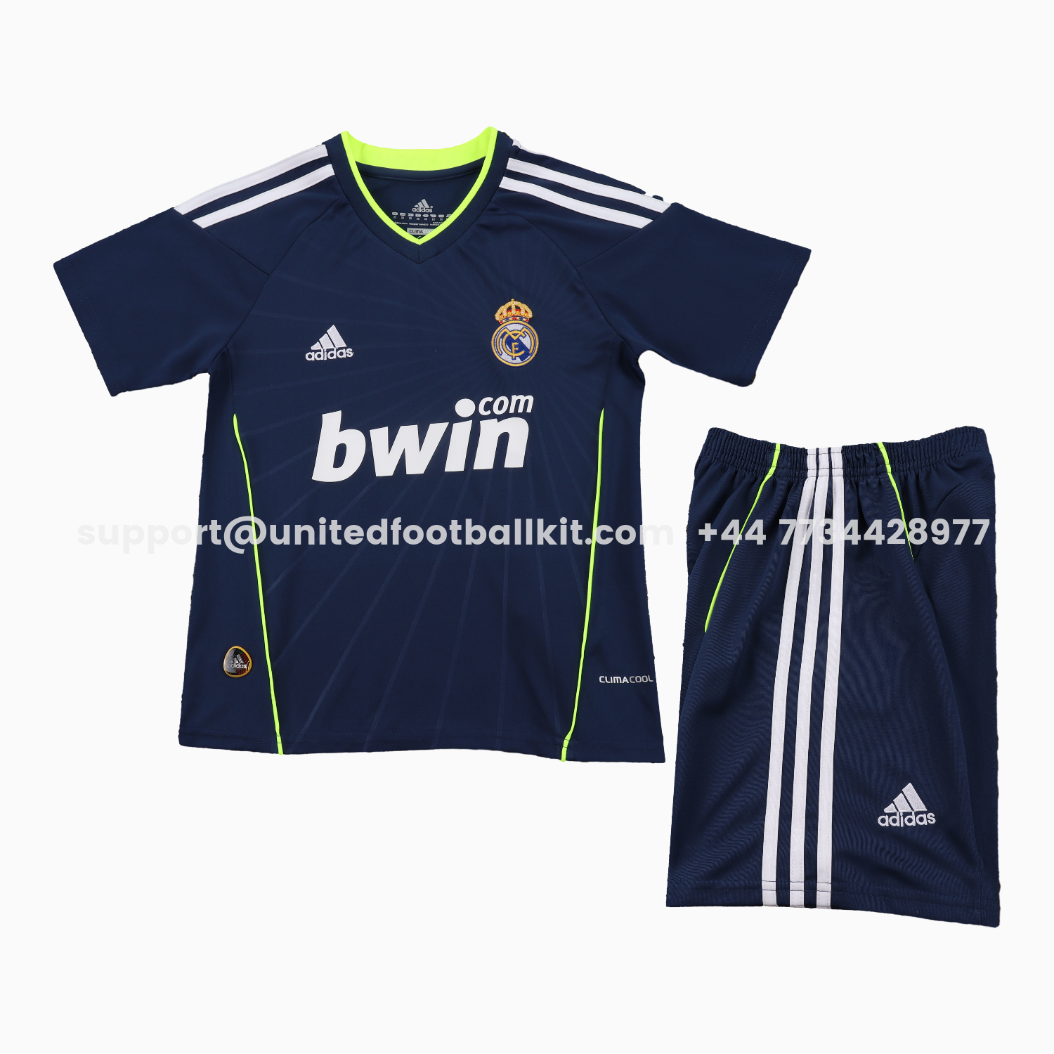 Unitedfootballkit.com | Retro Real Madrid 2010-11 Away Kids Kit -Customize Name, Number and Patch | Worldwide Shipping