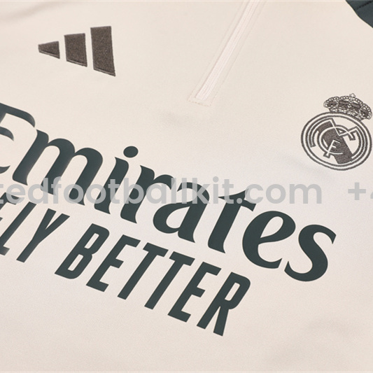 Unitedfootballkit.com | Real Madrid 24-25 Long Sleeve Training Set - Apricot -Customize Name, Number and Patch | Worldwide Shipping
