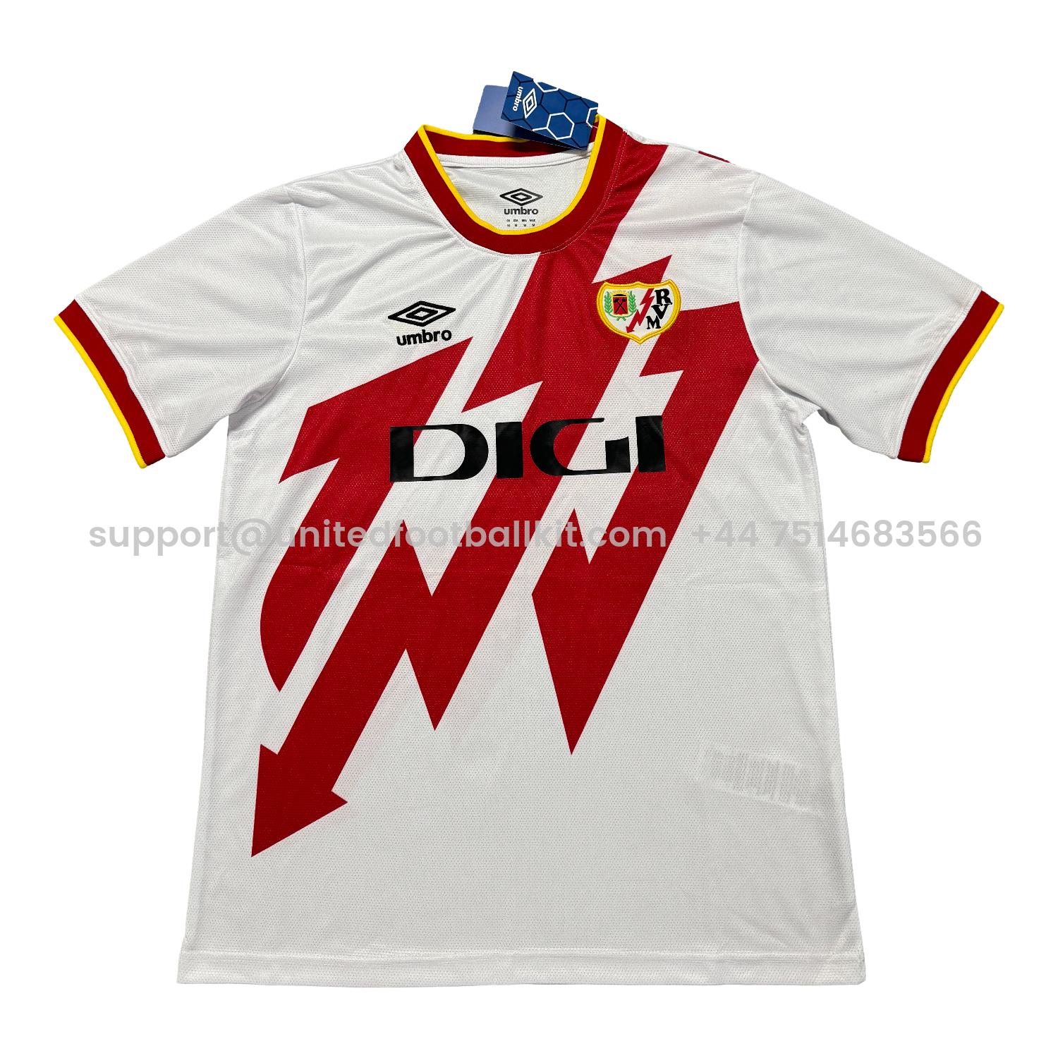 Unitedfootballkit.com | Rayo Vallecano 25-26 Home Jersey - Fans Version -Customize Name, Number and Patch | Worldwide Shipping