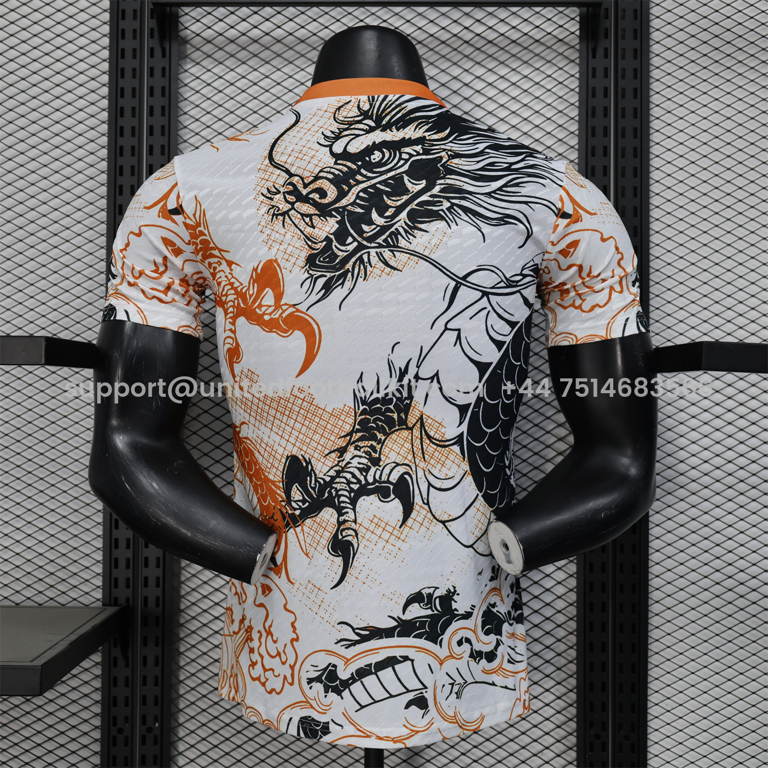 Unitedfootballkit.com | Real Madrid 24-25 Black & Orange Loong White Jersey - Player Version -Customize Name, Number and Patch | Worldwide Shipping