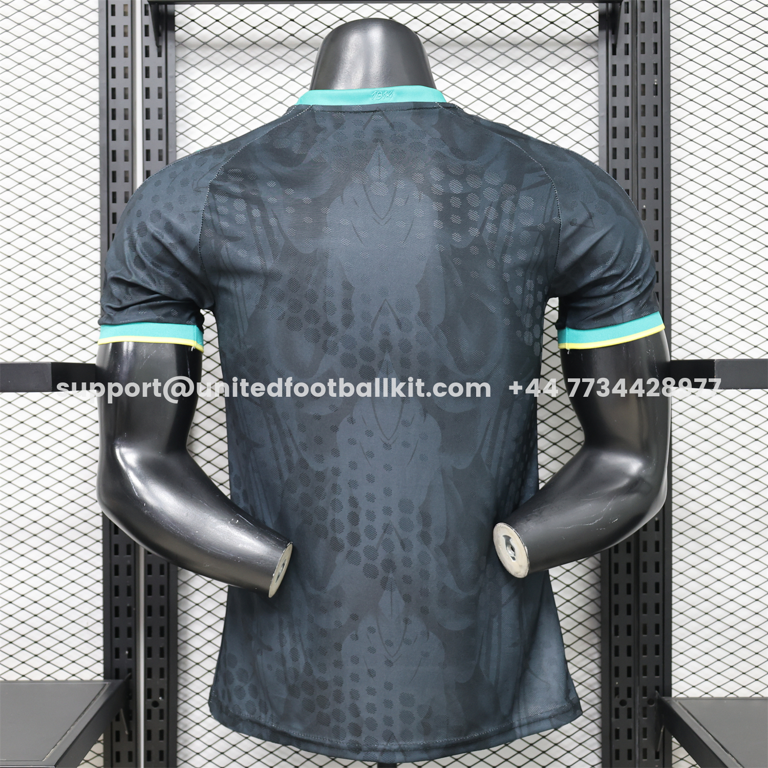 Unitedfootballkit.com | Brazil 2026 Black With Mint Green Special Jersey - Player Version -Customize Name, Number and Patch | Worldwide Shipping