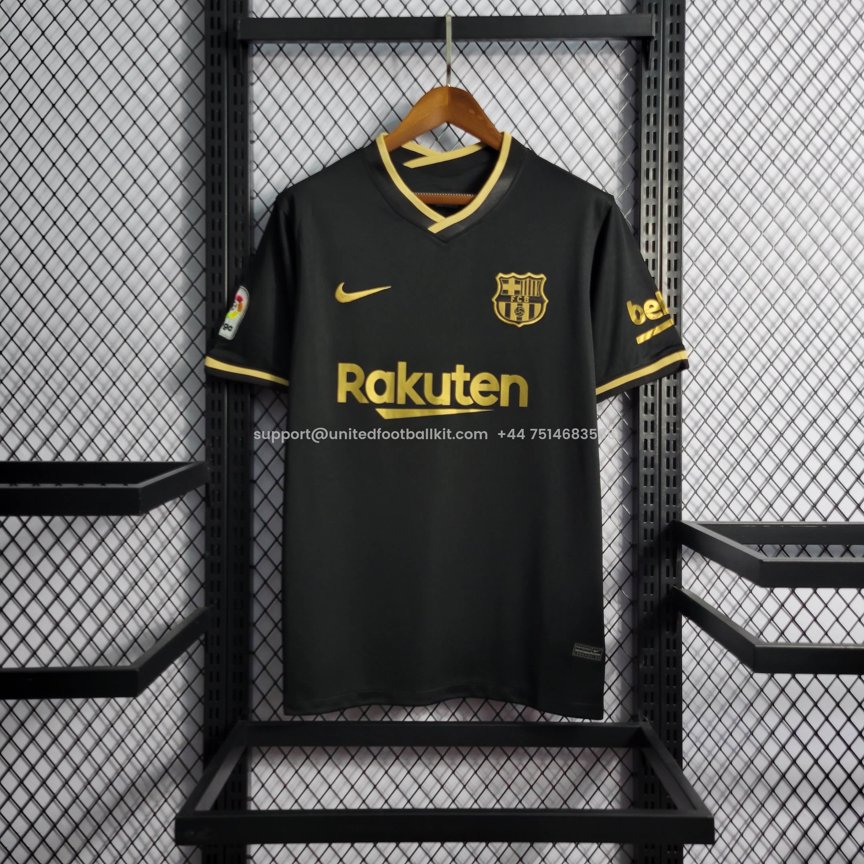 Unitedfootballkit.com | Retro Barcelona 20-21 Away Jersey -Customize Name, Number and Patch | Worldwide Shipping