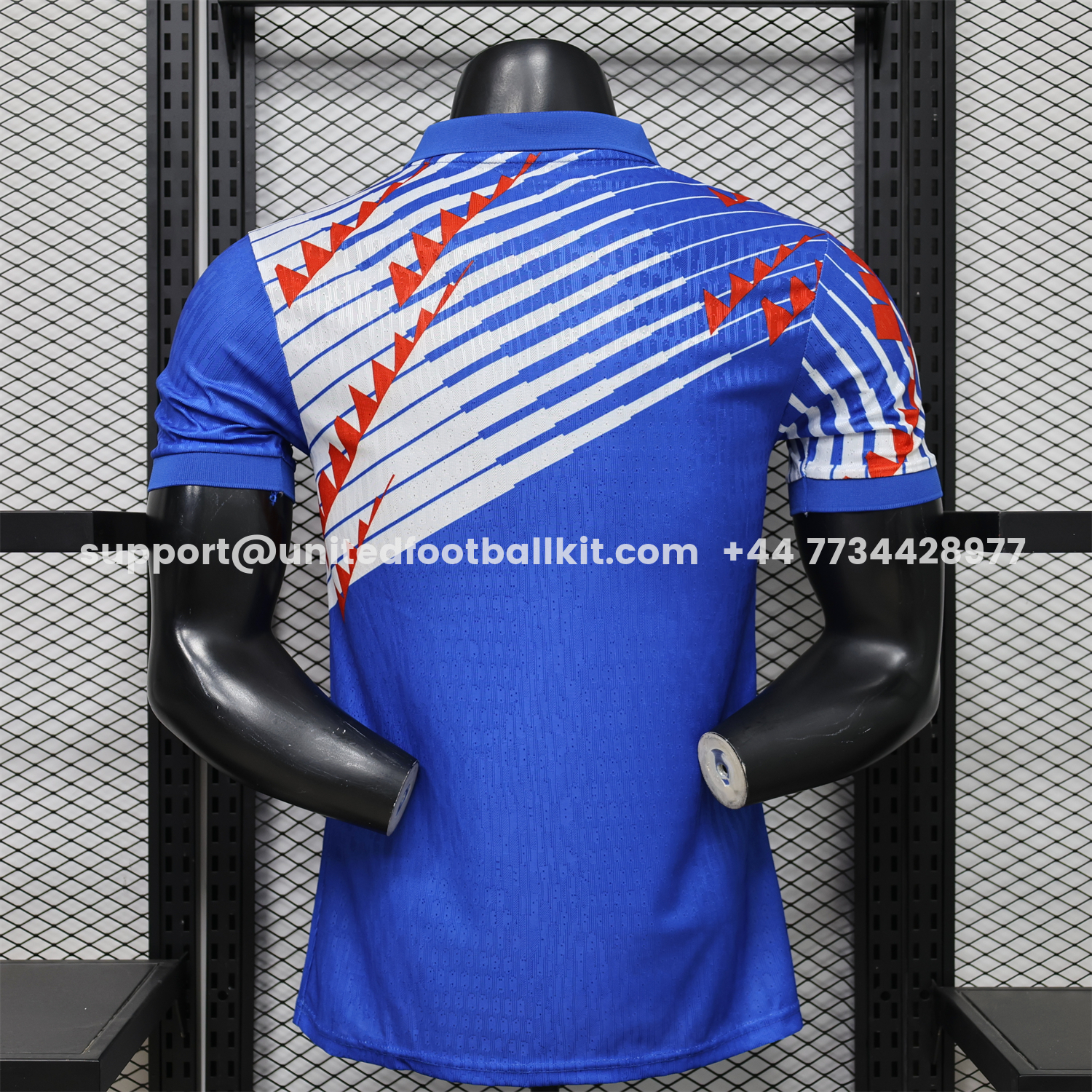 Unitedfootballkit.com | Japan 2026 Red-White Stripes Blue Special Jersey - Player Version -Customize Name, Number and Patch | Worldwide Shipping