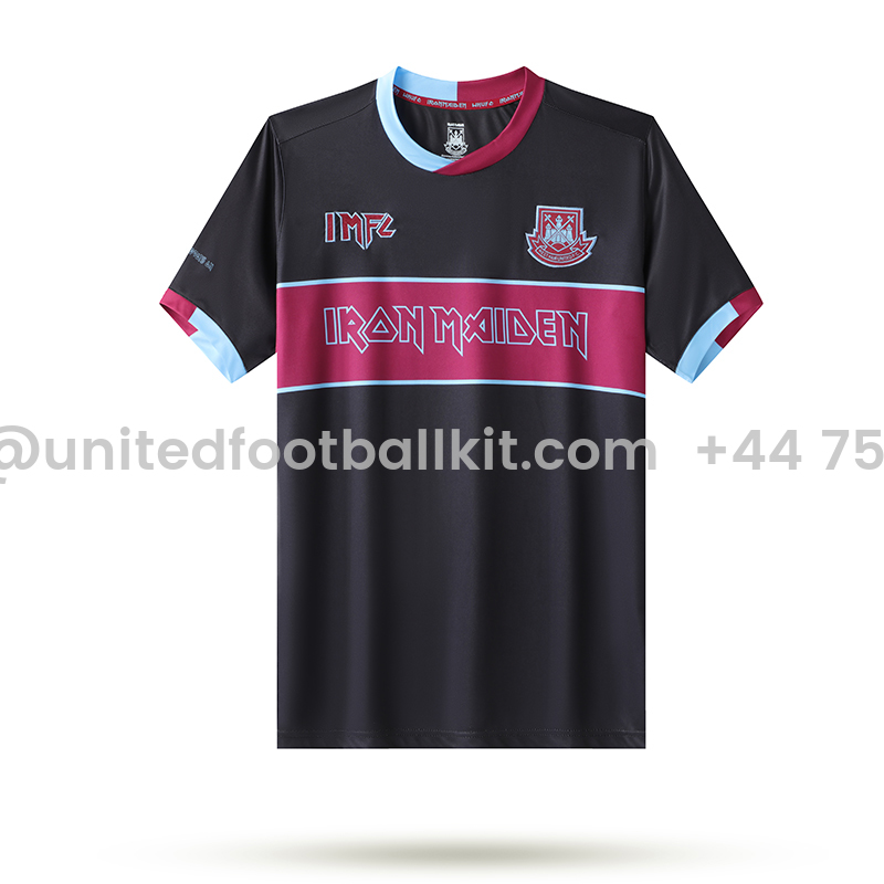 Unitedfootballkit.com | Iron Maiden x West Ham Black Special Edition Jersey - with 11 print -Customize Name, Number and Patch | Worldwide Shipping