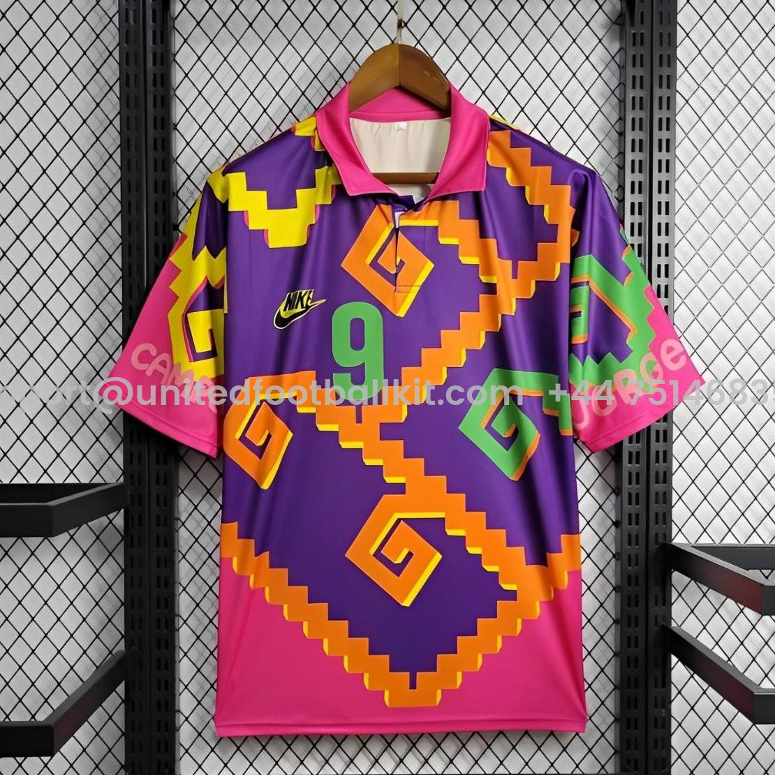Unitedfootballkit.com | Retro Mexico 1995 Goalkeeper Purple Orange Jersey -Customize Name, Number and Patch | Worldwide Shipping