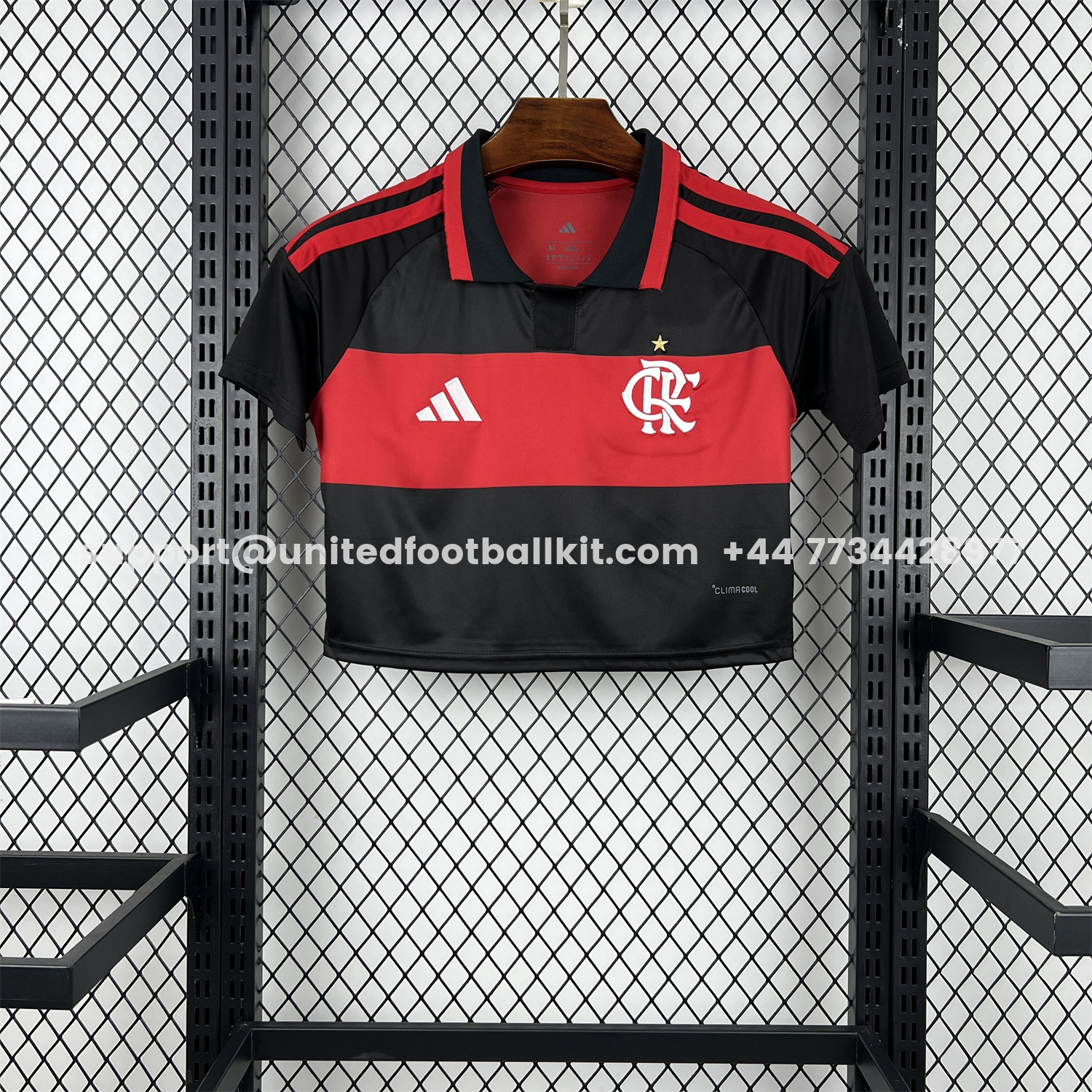 Unitedfootballkit.com | Women's Flamengo 26-27 Home Red And Black Cropped Jersey -Customize Name, Number and Patch | Worldwide Shipping
