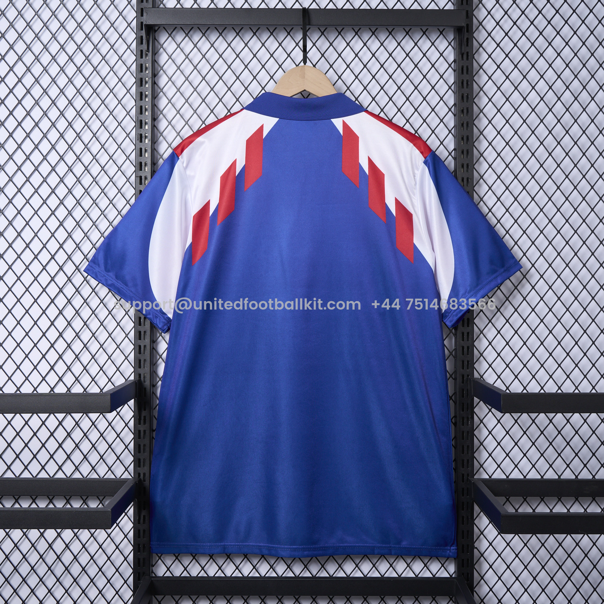 Unitedfootballkit.com | Retro France 1990 Home Stadium Jersey -Customize Name, Number and Patch | Worldwide Shipping