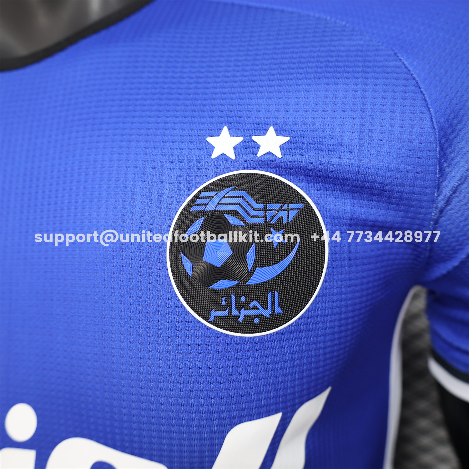 Unitedfootballkit.com | Algeria 25-26 Blue and Black Gradient with White Text Jersey - Player Version -Customize Name, Number and Patch | Worldwide Shipping