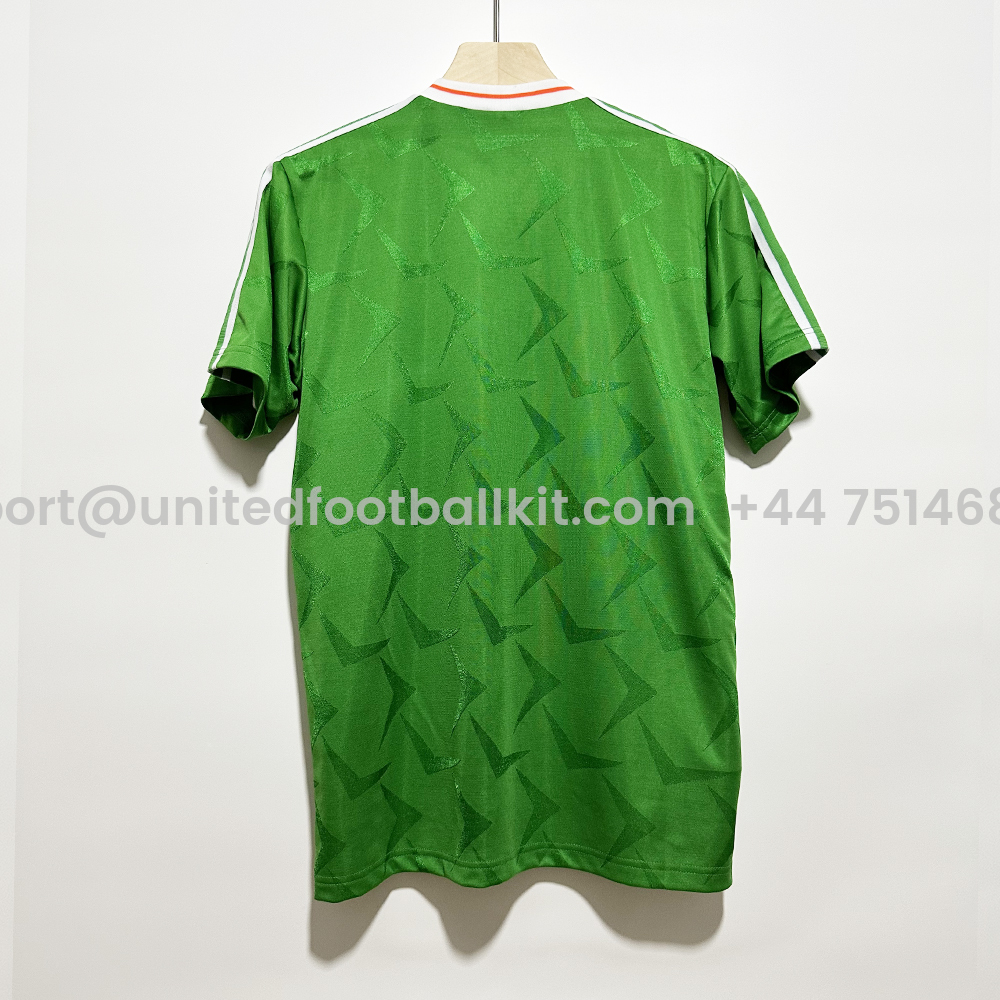 Unitedfootballkit.com | Retro Ireland 1990 Home Unsponsored Jersey -Customize Name, Number and Patch | Worldwide Shipping