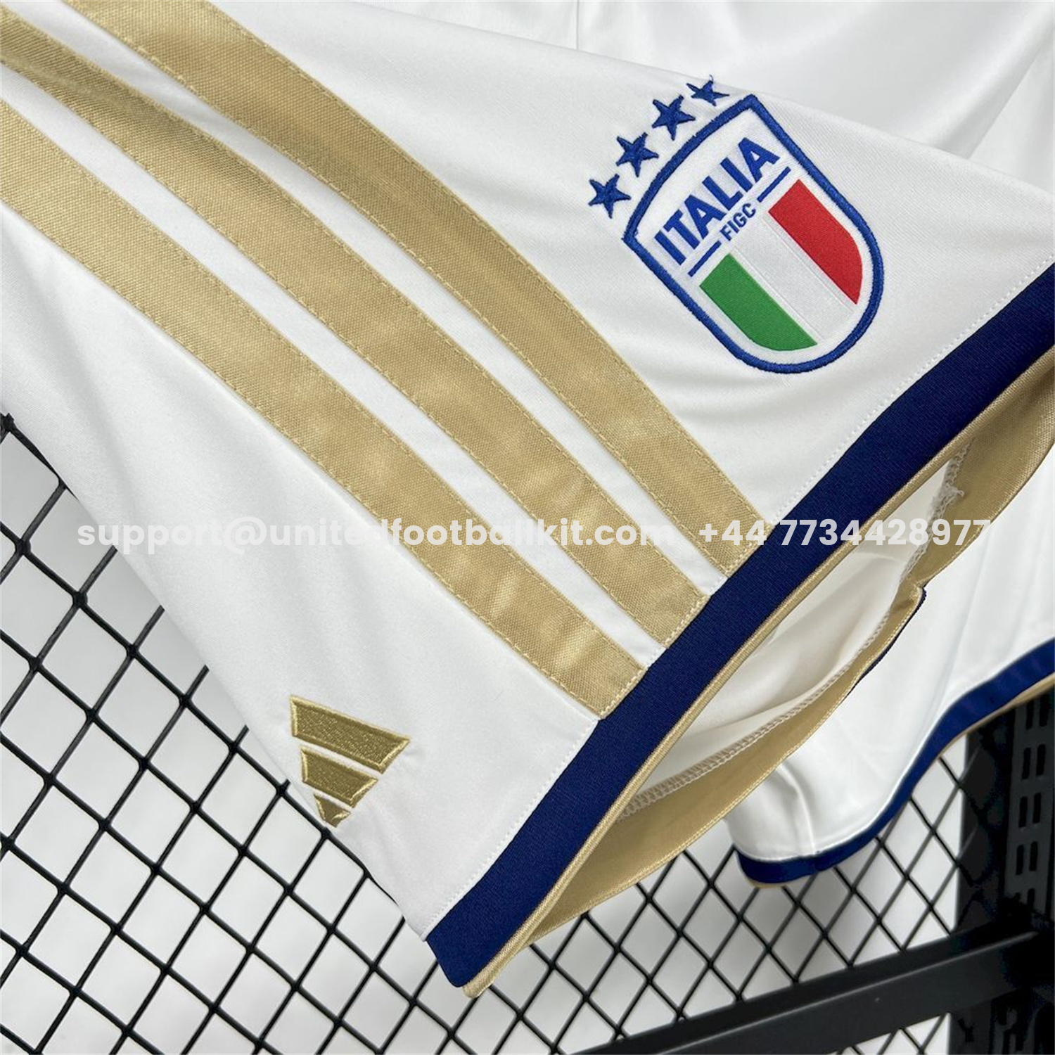 Unitedfootballkit.com | Italy 2026 Home White Shorts - Fans Version -Customize Name, Number and Patch | Worldwide Shipping