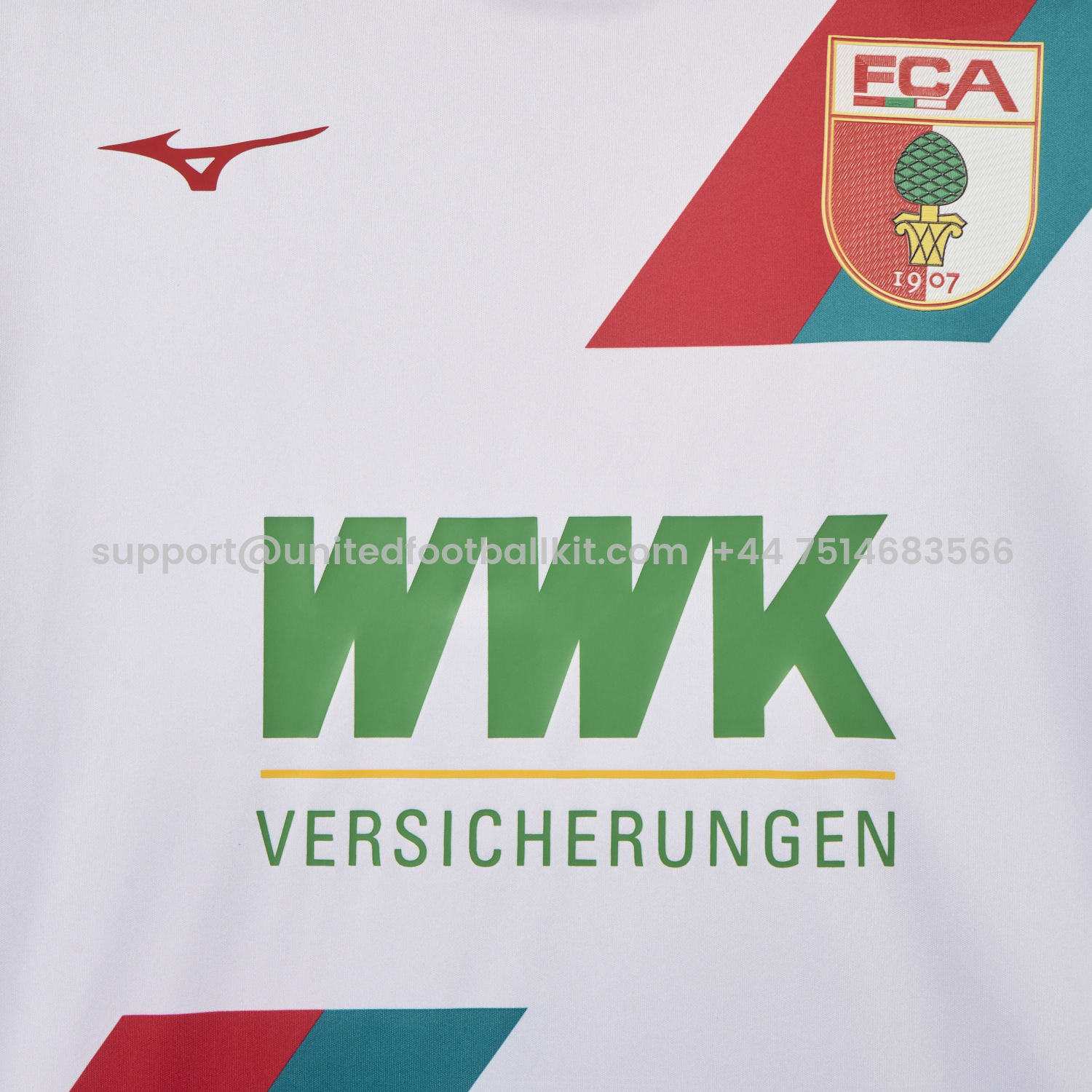 Unitedfootballkit.com | Augsburg 25-26 Home Jersey - Fans Version -Customize Name, Number and Patch | Worldwide Shipping