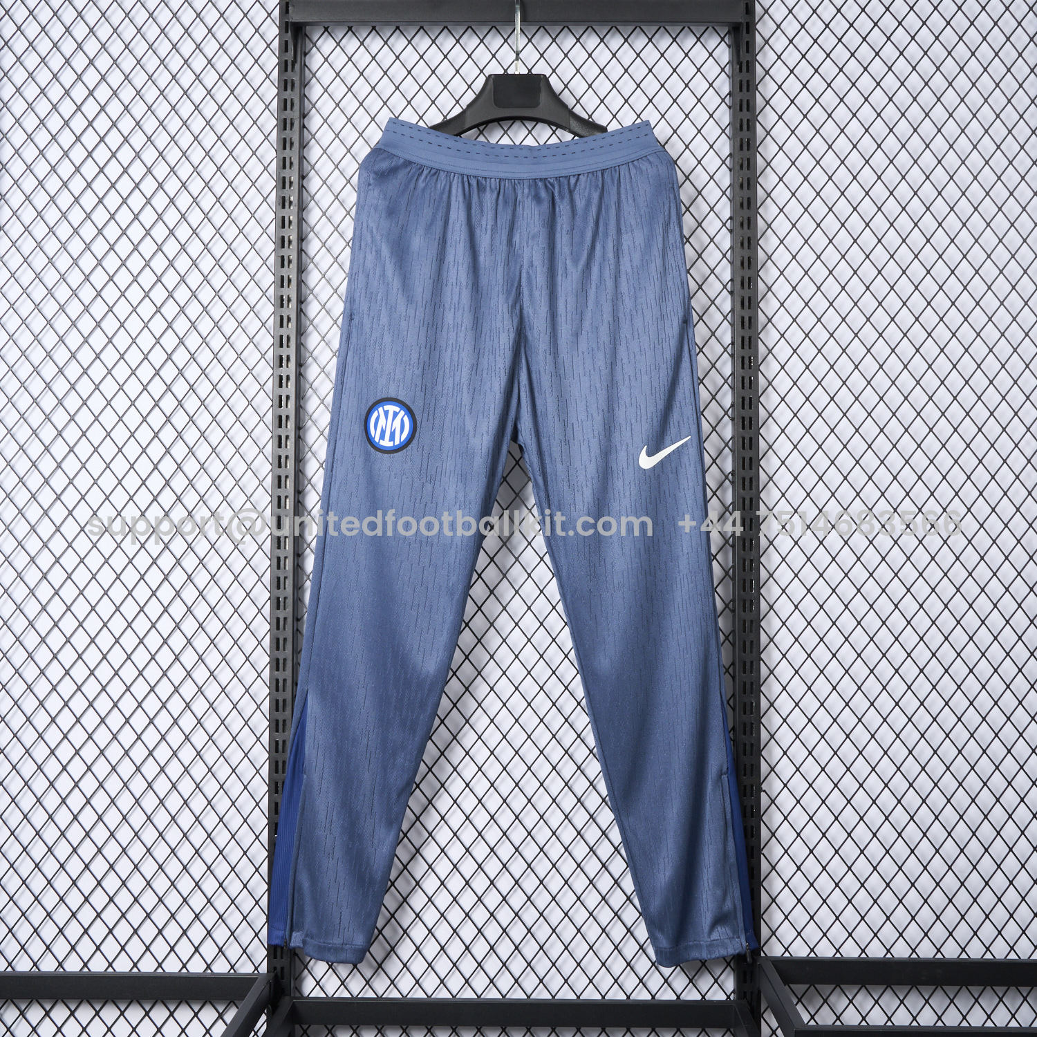 Unitedfootballkit.com | Inter Milan 24-25 Blue-Grey Training Pants - Player Version -Customize Name, Number and Patch | Worldwide Shipping