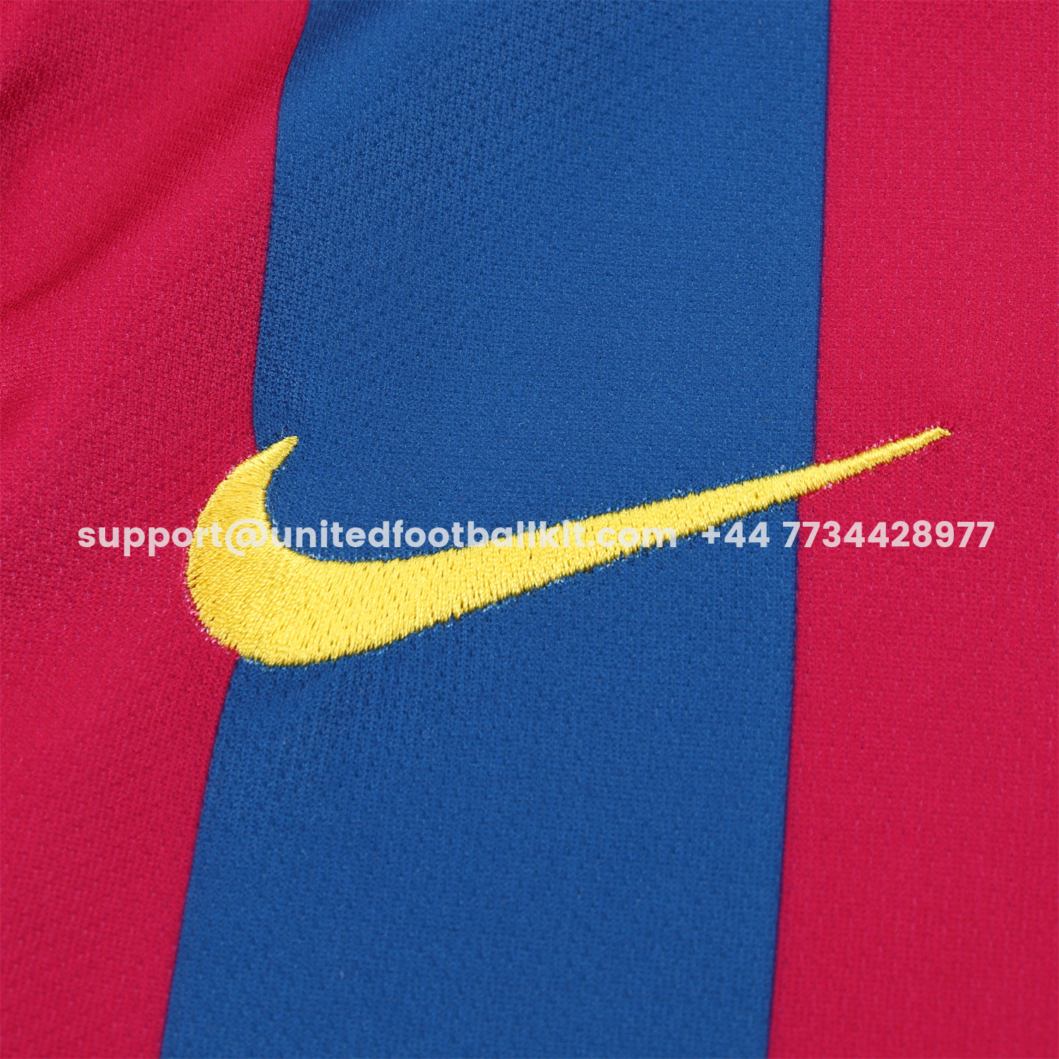 Unitedfootballkit.com | Retro Barcelona 2005-06 Home Long Sleeve Kids Kit -Customize Name, Number and Patch | Worldwide Shipping