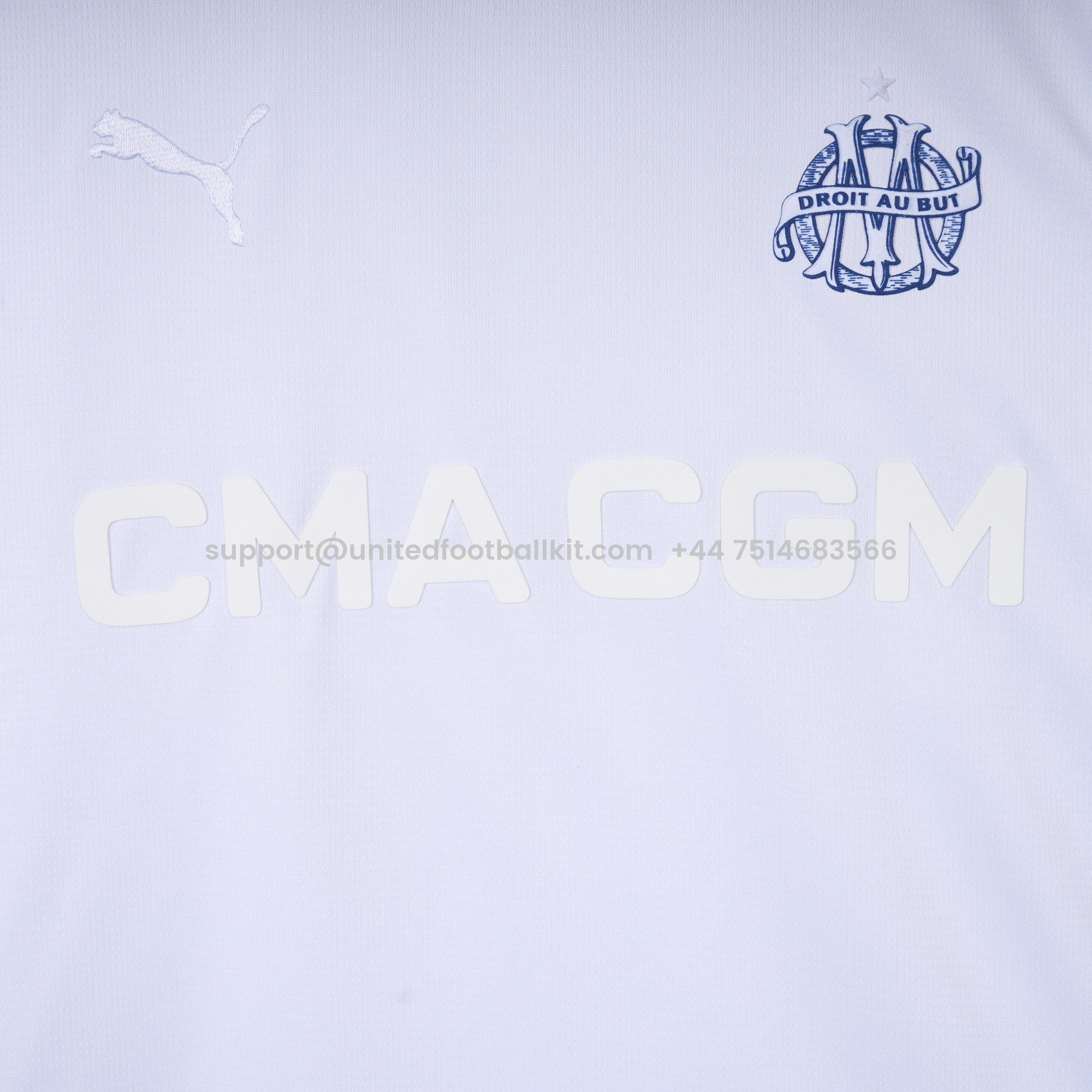 Unitedfootballkit.com | Marseille 24-25 125th Anniversary White Jersey - Fans Version -Customize Name, Number and Patch | Worldwide Shipping