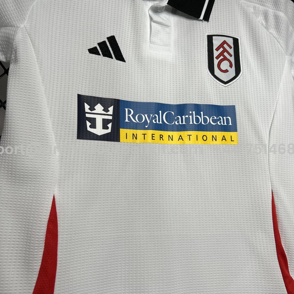 Unitedfootballkit.com | Fulham 24-25 Home Stadium Kids Kit -Customize Name, Number and Patch | Worldwide Shipping