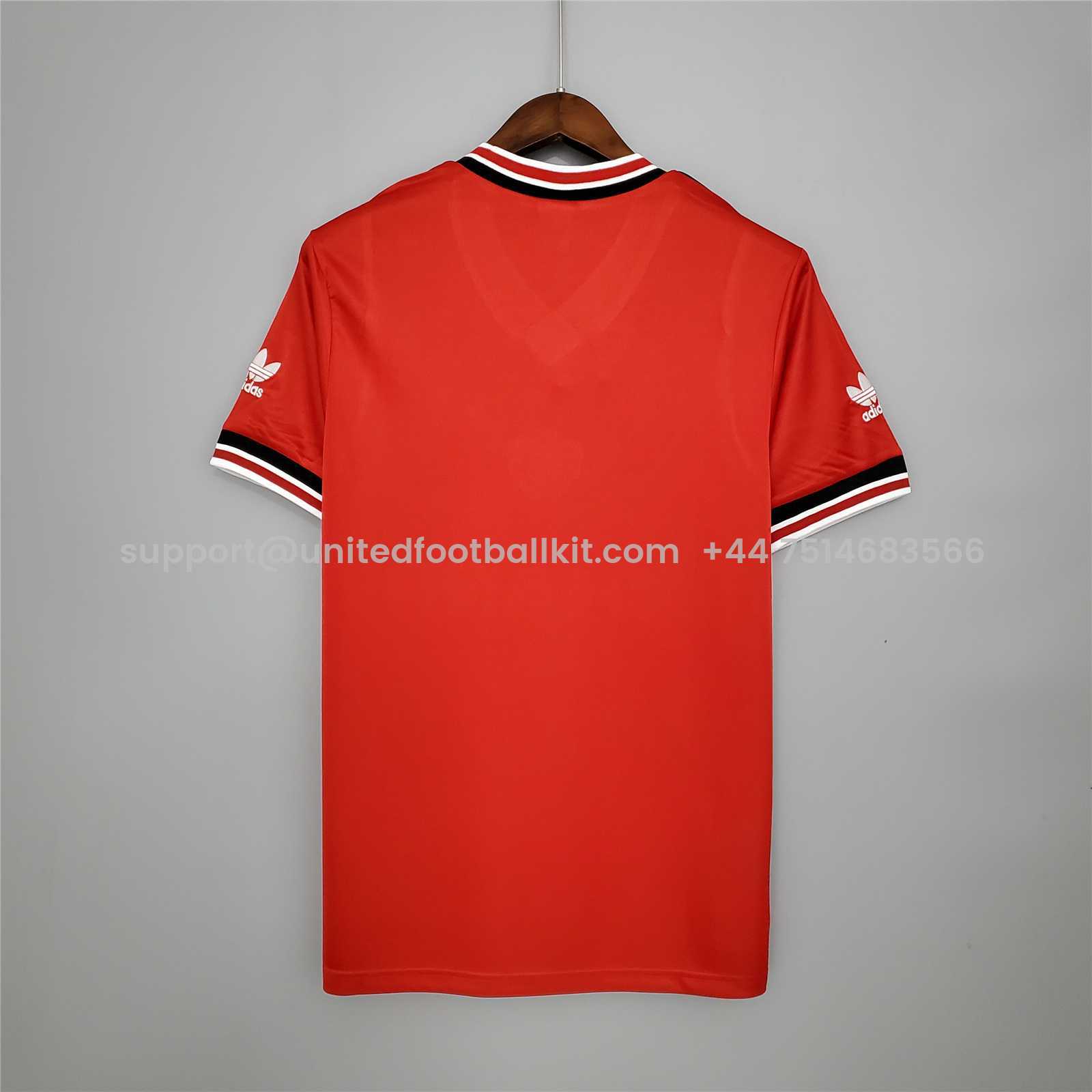 Unitedfootballkit.com | Retro Manchester United 85-86 Home Stadium Jersey -Customize Name, Number and Patch | Worldwide Shipping
