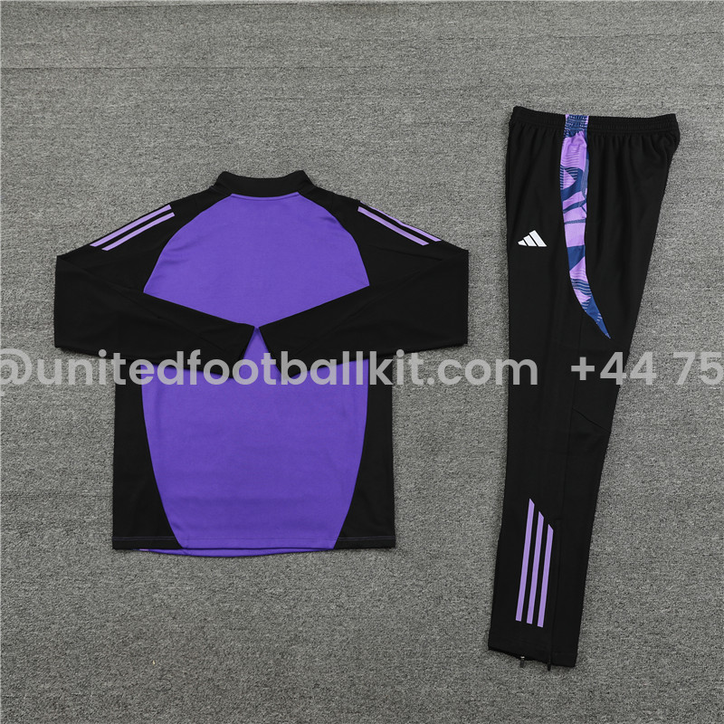 Unitedfootballkit.com | Germany 2024 Long Sleeve Training Set - Purple With Black -Customize Name, Number and Patch | Worldwide Shipping