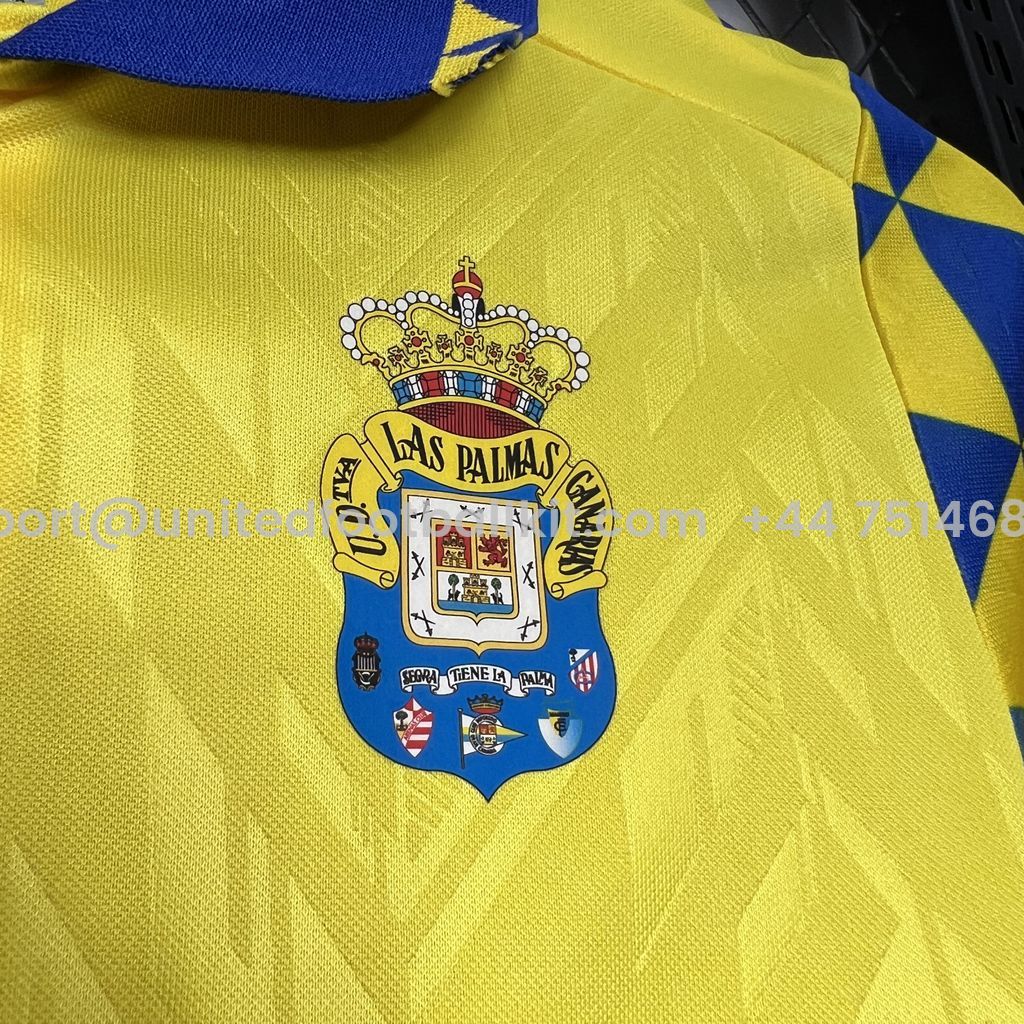Unitedfootballkit.com | Las Palmas 24-25 Home Stadium Kids Kit -Customize Name, Number and Patch | Worldwide Shipping