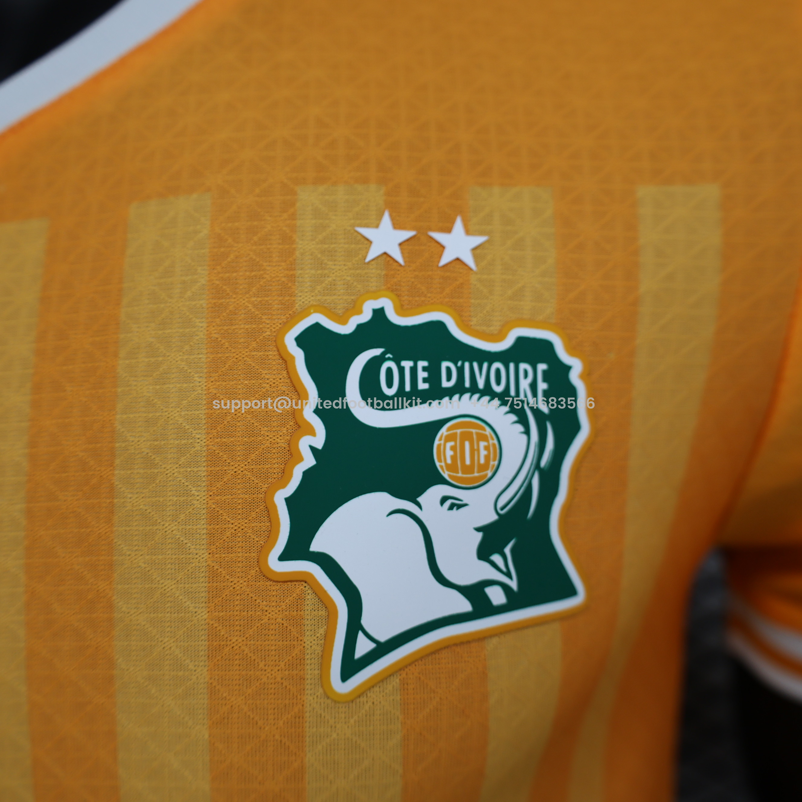 Unitedfootballkit.com | Cote d'Ivoire 22-23 Home Stadium Jersey - Player Version -Customize Name, Number and Patch | Worldwide Shipping
