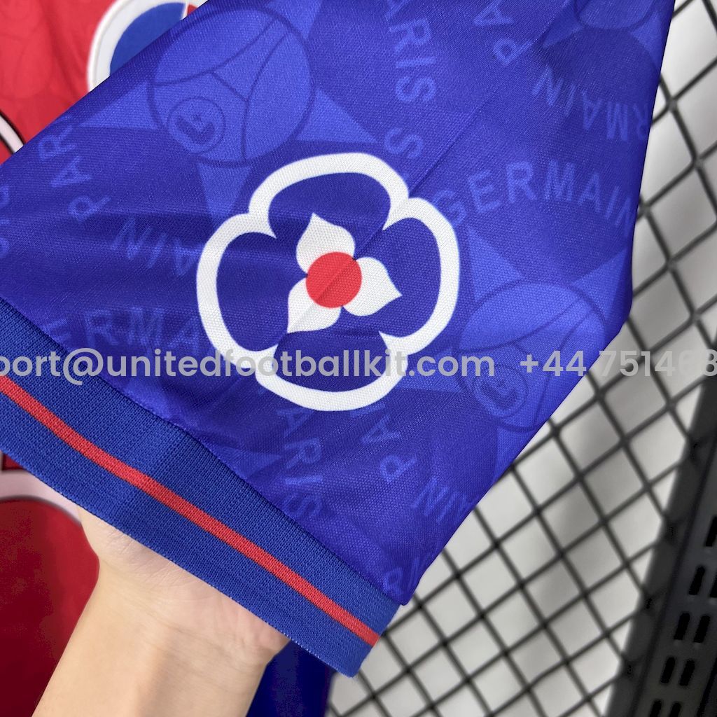 Unitedfootballkit.com | Retro Paris Saint-Germain PSG 1995-96 Home Jersey -Customize Name, Number and Patch | Worldwide Shipping