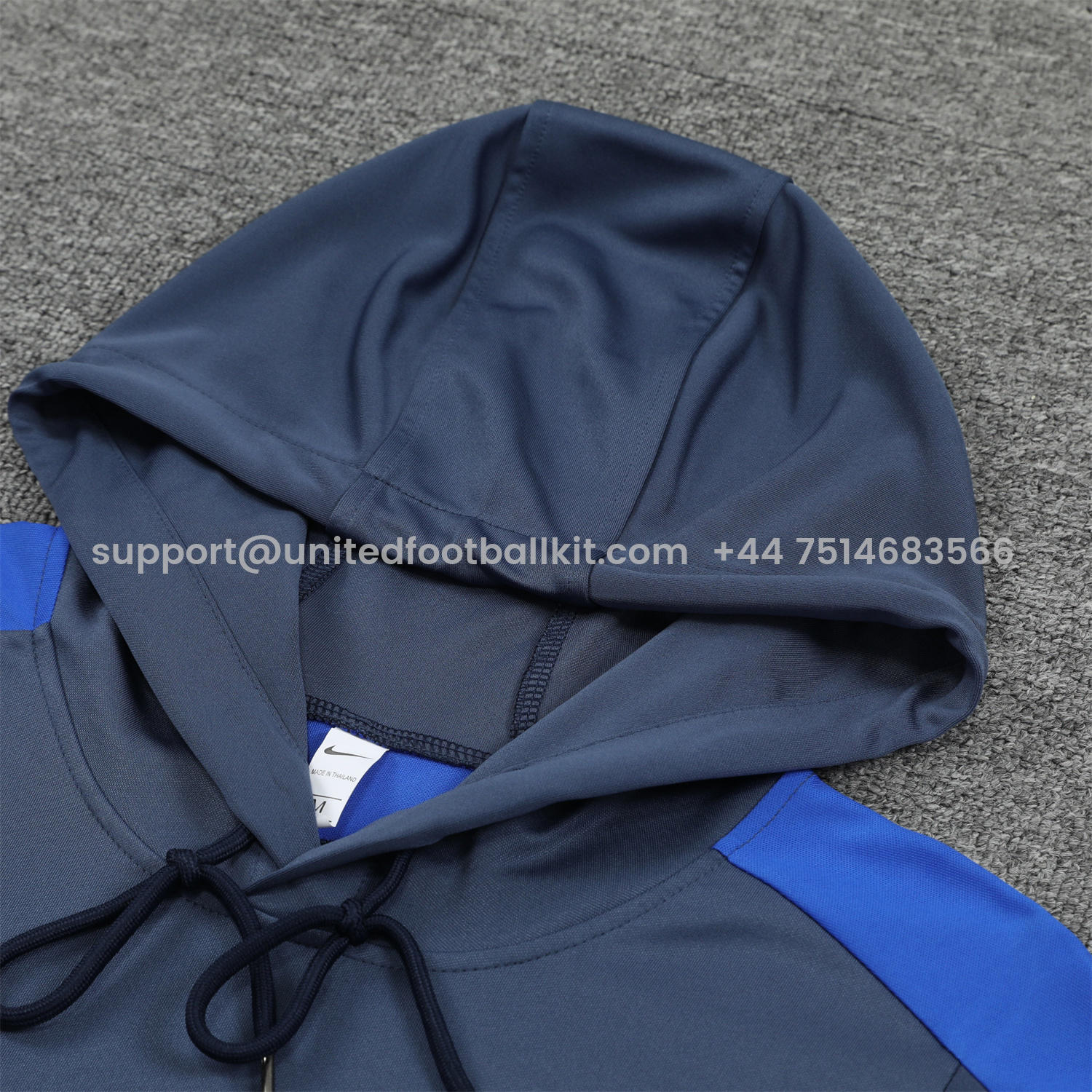 Unitedfootballkit.com | Inter Milan 24-25 Training Hoodie Set - Blue - Gray Hoodie and Pants -Customize Name, Number and Patch | Worldwide Shipping