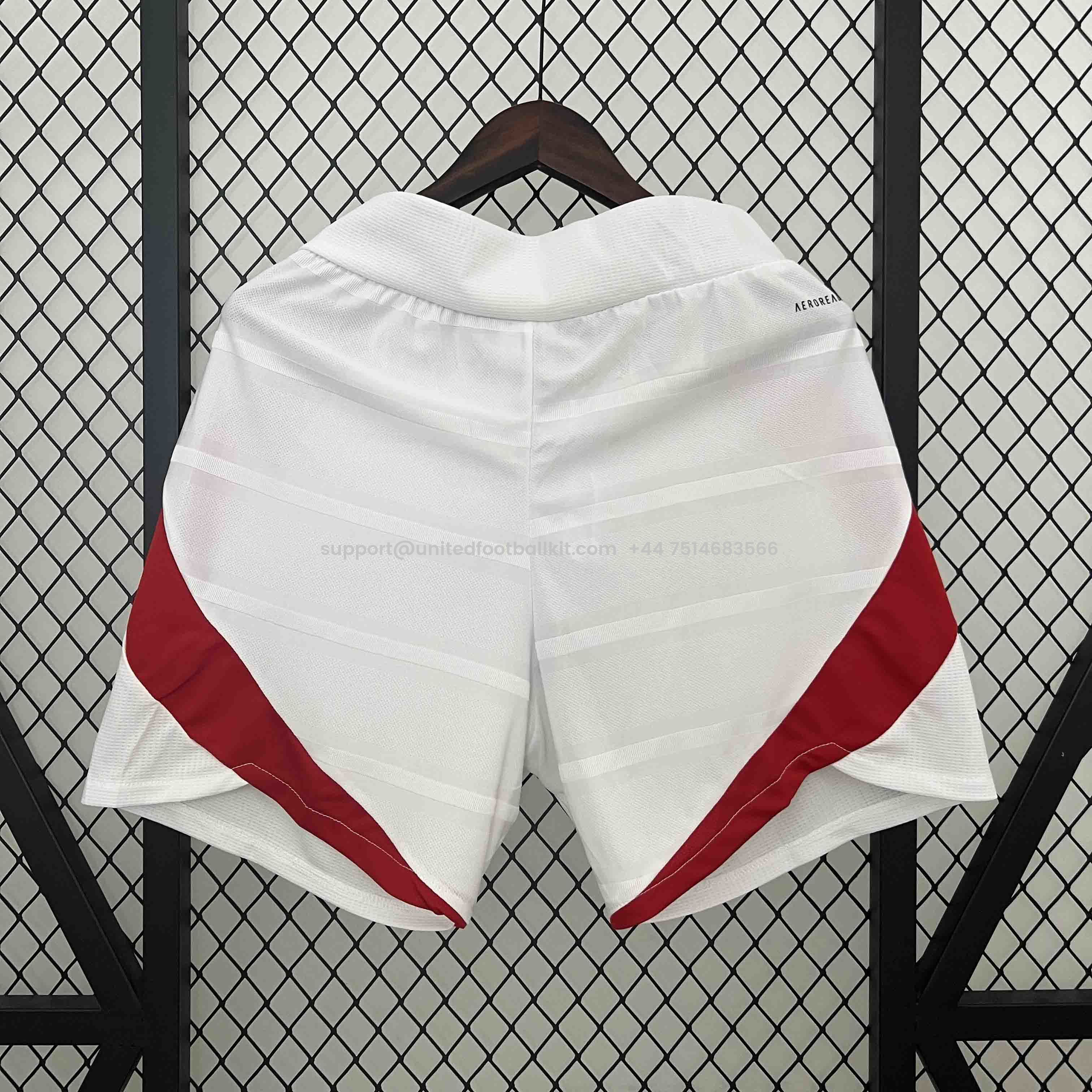 Unitedfootballkit.com | Manchester United 2024-25 Home Shorts - Player Version -Customize Name, Number and Patch | Worldwide Shipping