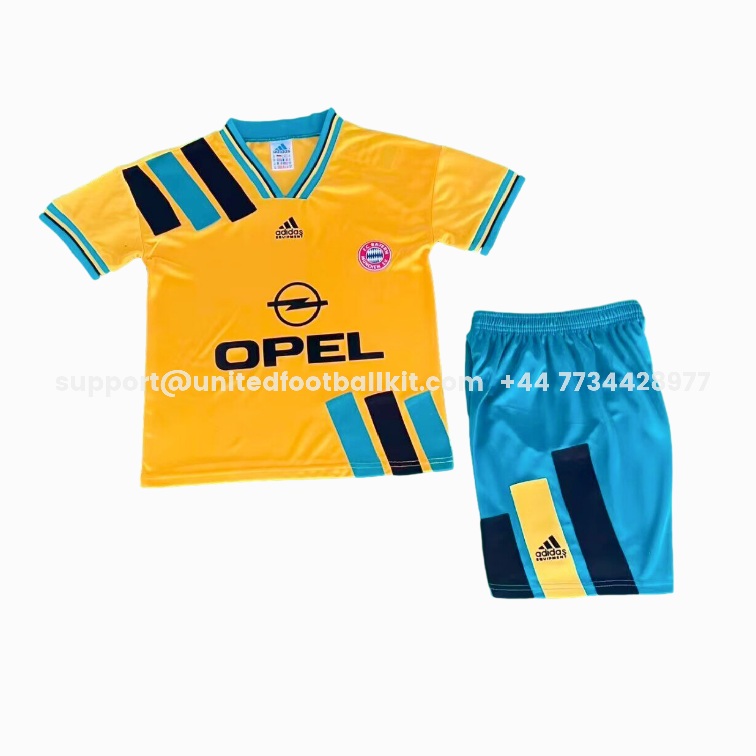 Unitedfootballkit.com | Retro Bayern Munich 1993-96 Away Kids Kit -Customize Name, Number and Patch | Worldwide Shipping