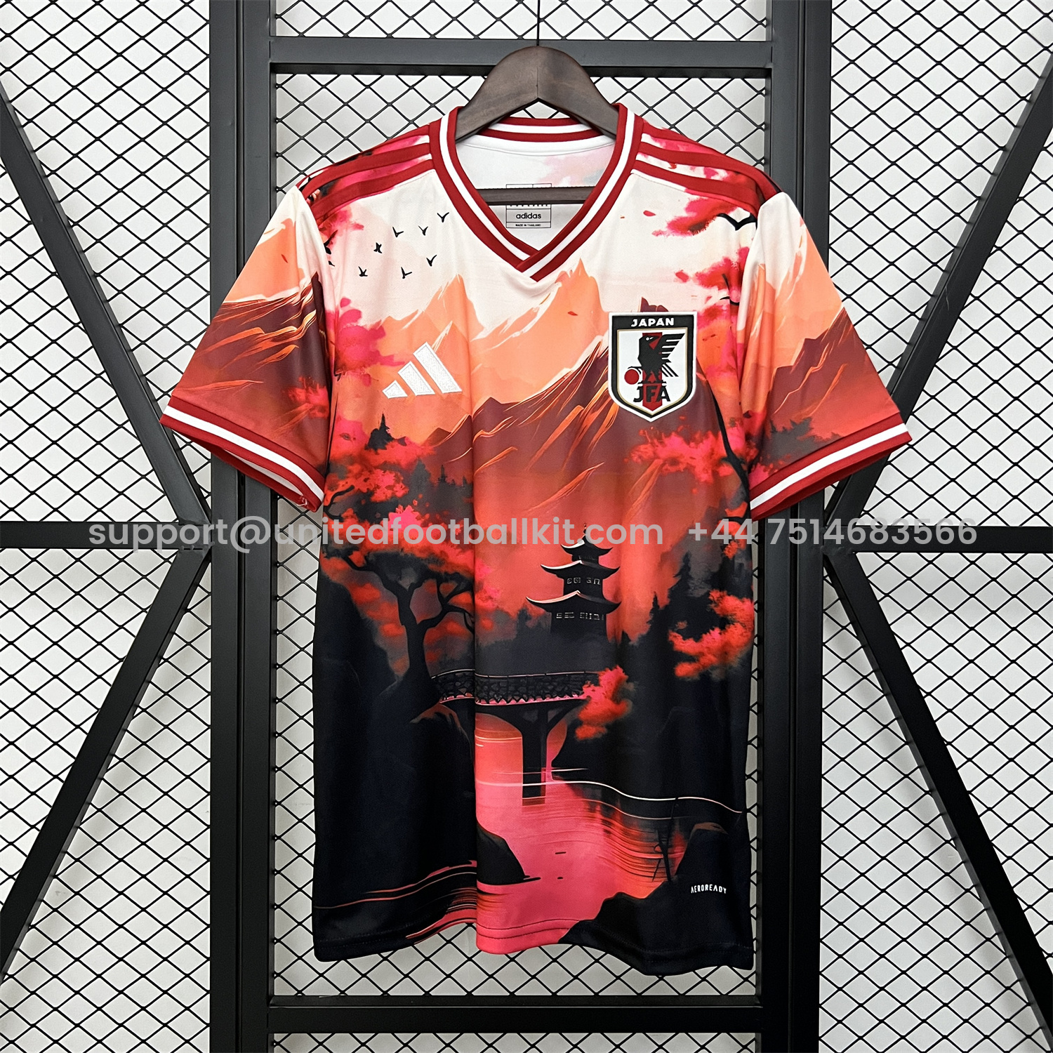 Unitedfootballkit.com | Japan 2024 Cherry Blossoms under Mount Fuji Jersey - Fans Version -Customize Name, Number and Patch | Worldwide Shipping