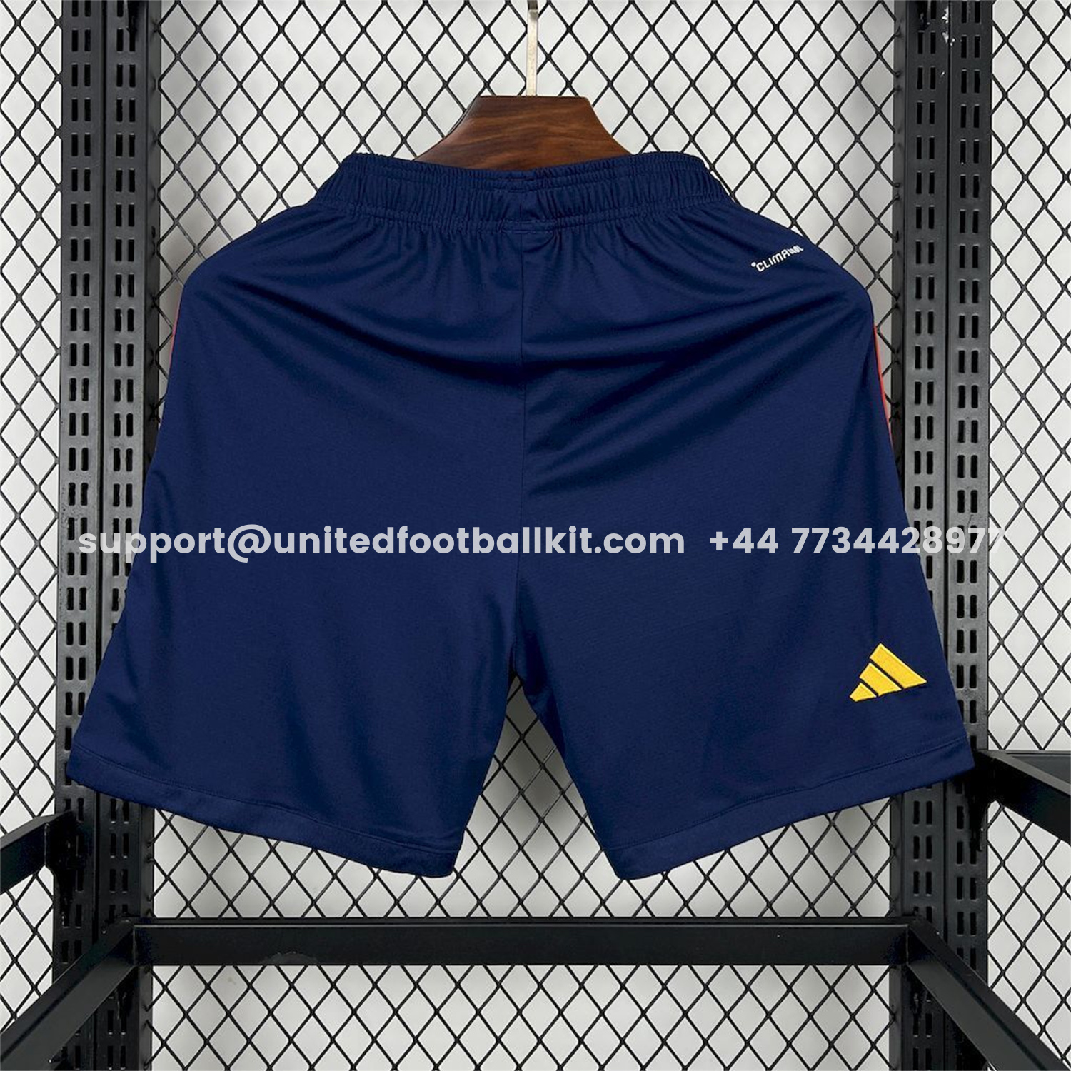 Unitedfootballkit.com | Spain 2026 Home Dark Blue Shorts - Fans Version -Customize Name, Number and Patch | Worldwide Shipping
