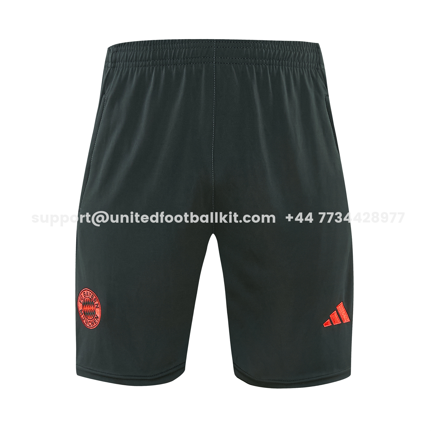 Unitedfootballkit.com | Bayern Munich 25-26 Short-Sleeve Training Set - Coral With Black Accents Top & Black With Coral Accents Pants -Customize Name, Number and Patch | Worldwide Shipping