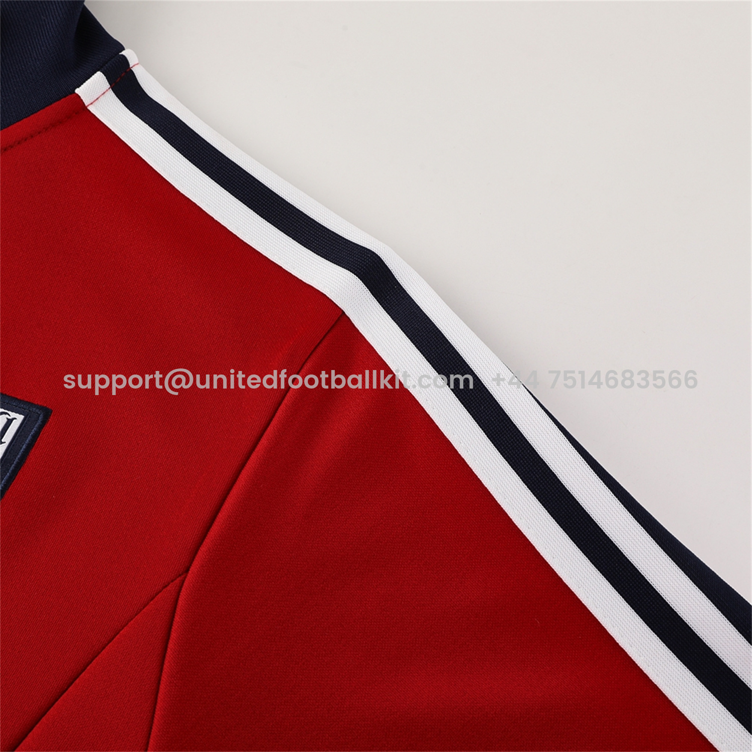 Unitedfootballkit.com | Arsenal 24-25 Throwback Jacket Training Tracksuit - Red Jackets & Blue Pants -Customize Name, Number and Patch | Worldwide Shipping