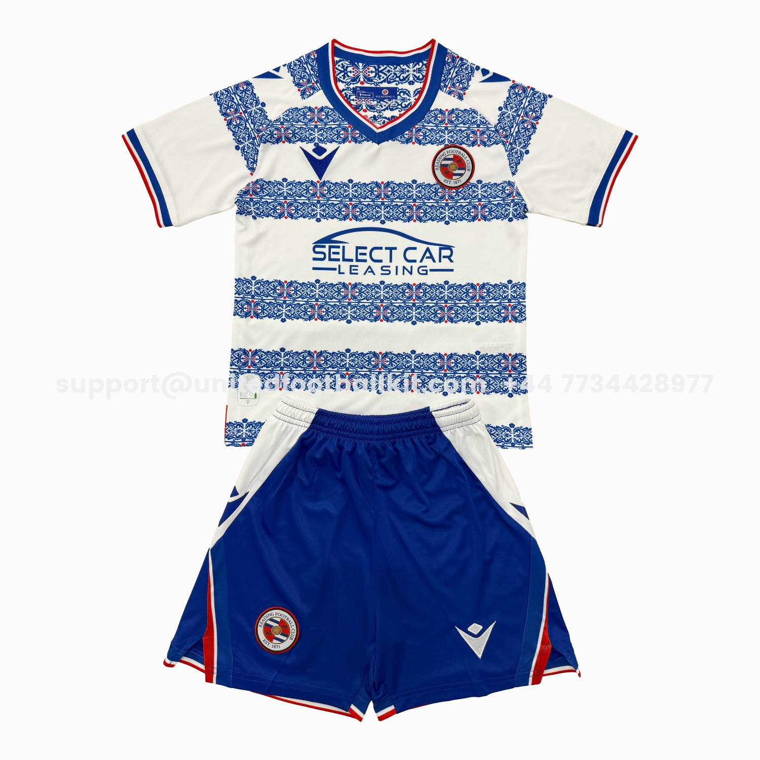 Unitedfootballkit.com | Reading Home Men's Adult Jersey Set - Fans Version -Customize Name, Number and Patch | Worldwide Shipping