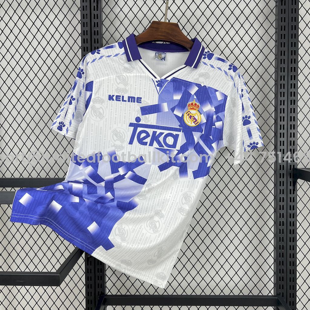 Unitedfootballkit.com | Retro Real Madrid 96-97 Third Away Jersey -Customize Name, Number and Patch | Worldwide Shipping