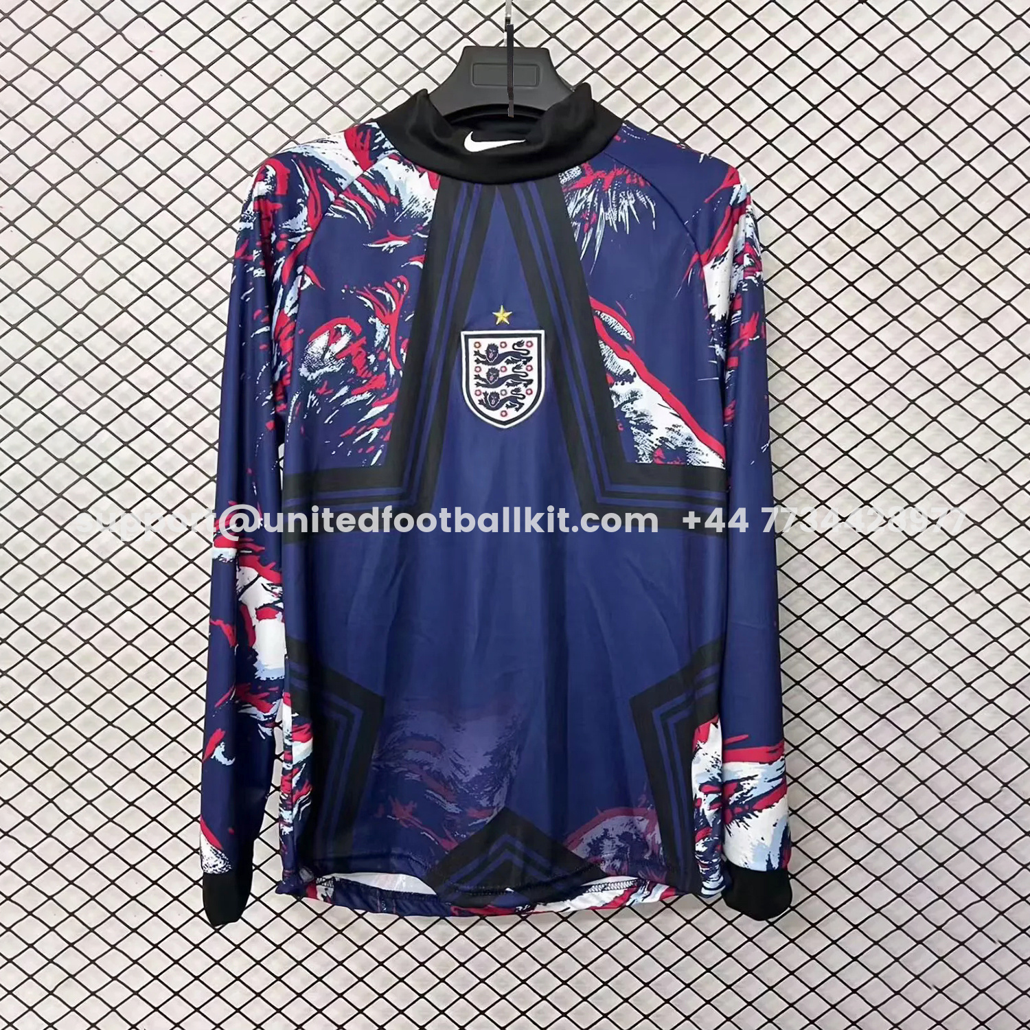 Unitedfootballkit.com | England 2026 Hollywood Special Long Sleeves Jersey - Fans Version -Customize Name, Number and Patch | Worldwide Shipping