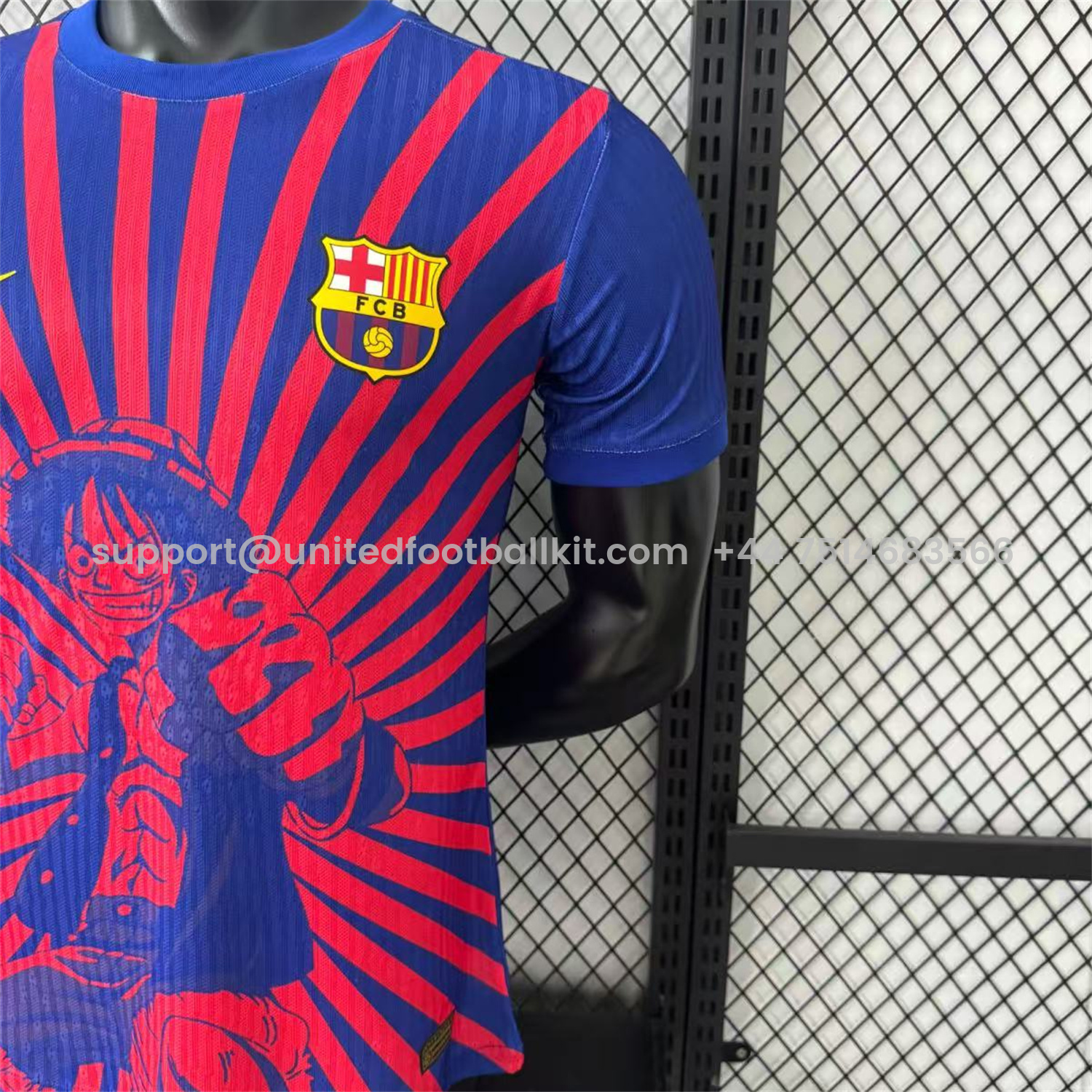 Unitedfootballkit.com | Barcelona 25-26 One Piece Red Silhouette Special Blue Jersey - Player Version -Customize Name, Number and Patch | Worldwide Shipping